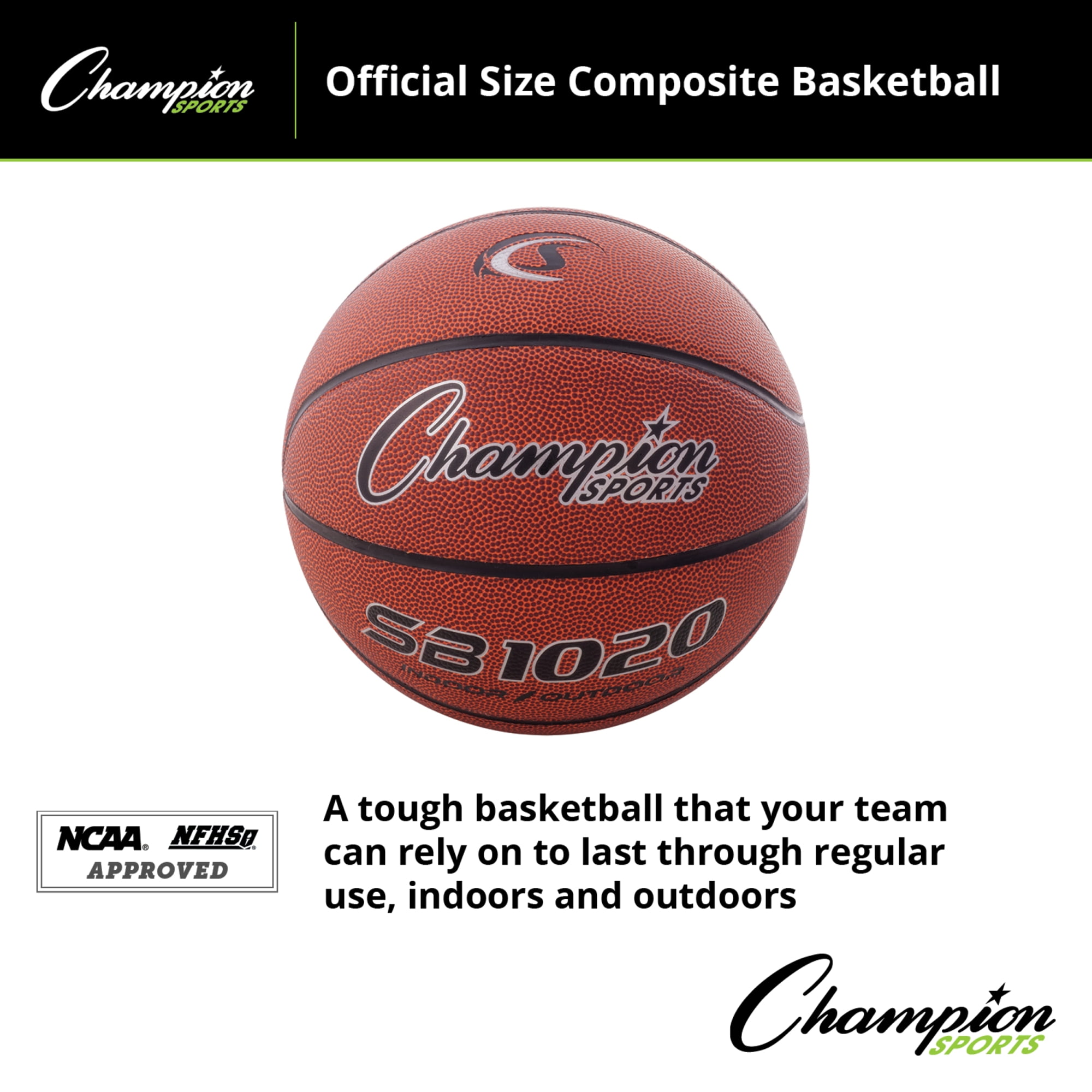 Champion Sports-SB1020 Composite Game Basketballs, Composite Basketball, Official (Size 7 - 29.5") - Image 3