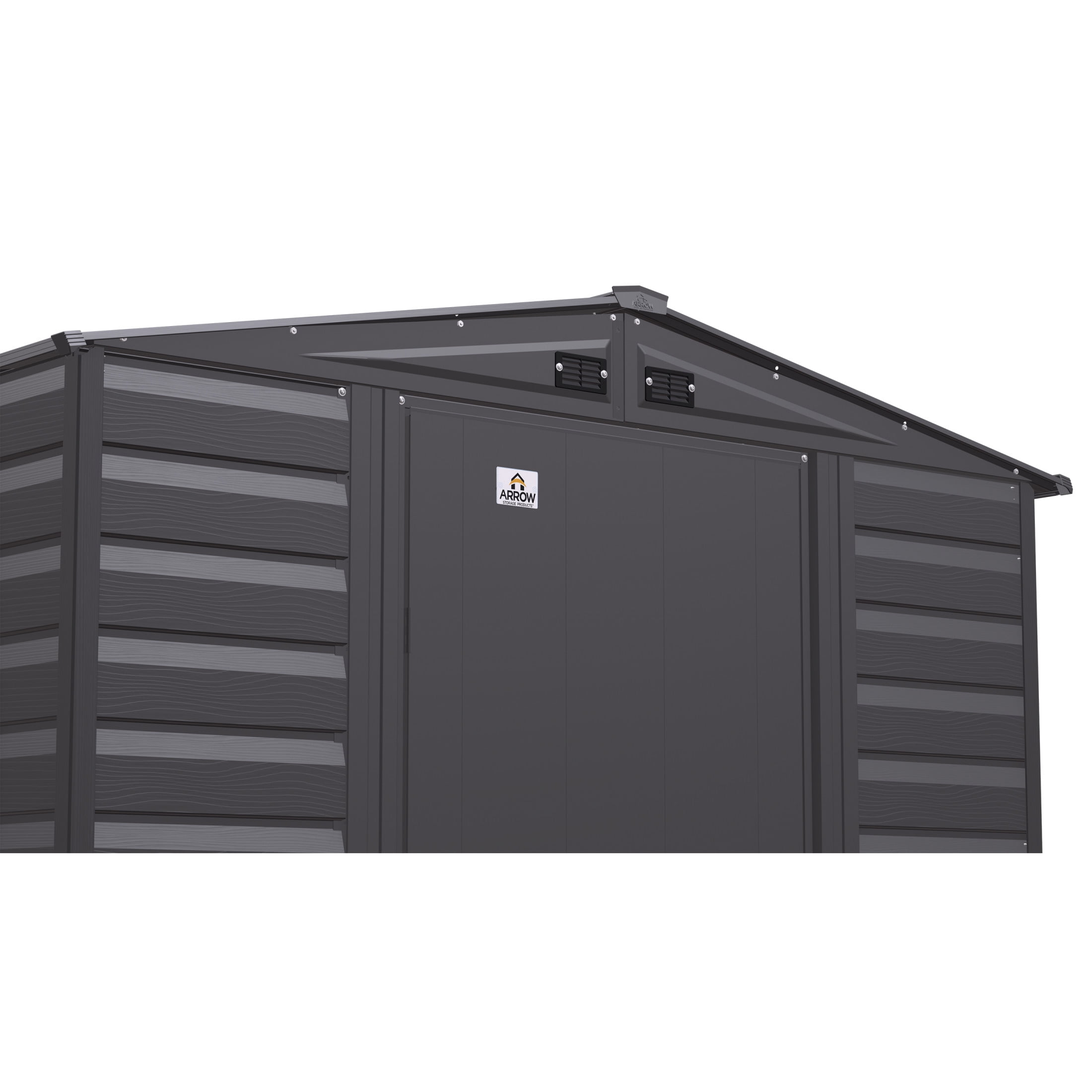 Arrow Select 6 x 7 x 7 ft Charcoal Steel Storage Shed - Image 11