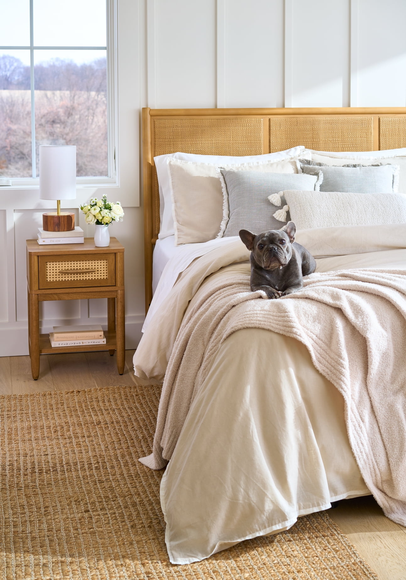 Better Homes & Gardens Springwood Caning Nightstand, Light Honey Finish - Image 12