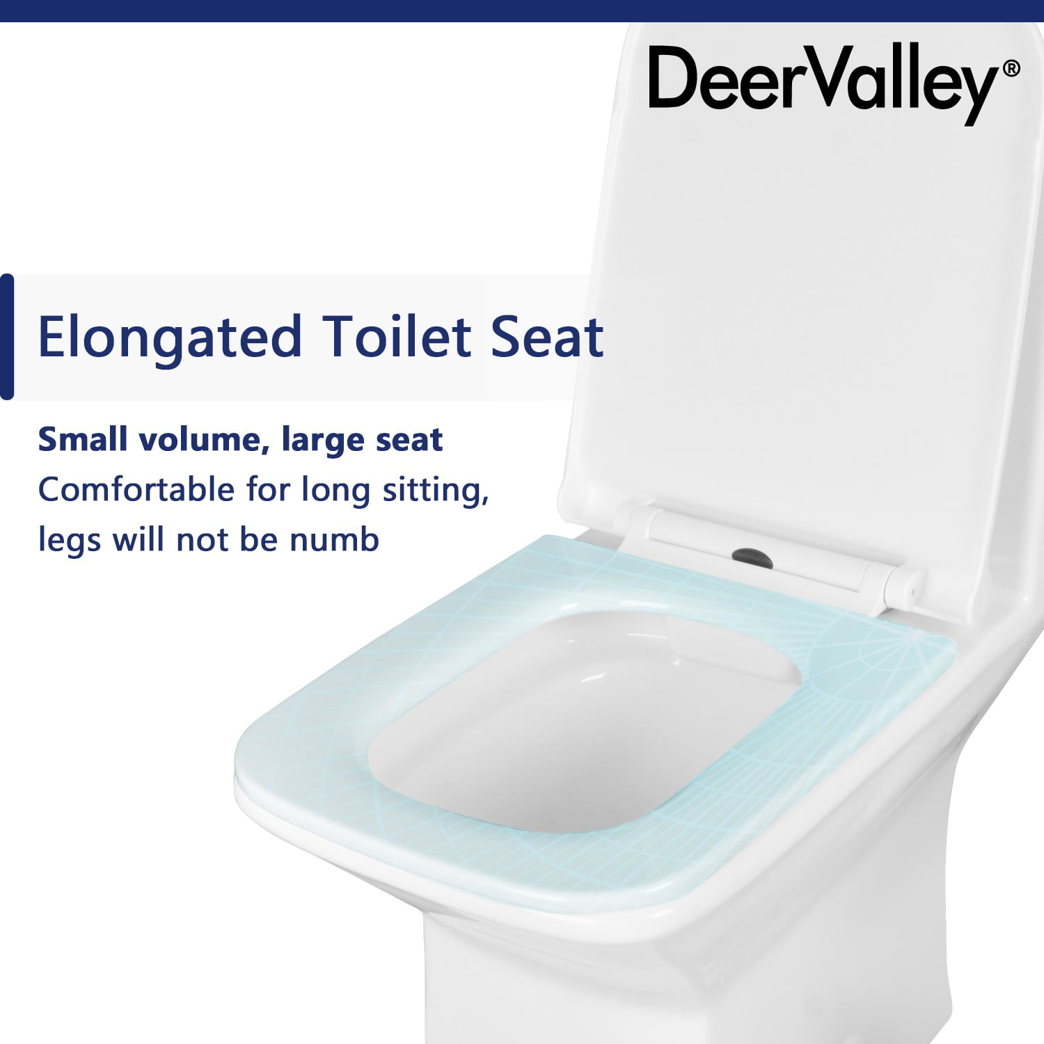 Ace One-Piece 0.8/1.28 GPF Dual-Flush Rectangular Floor Mounted Toilet in White (Seat Included) - Image 11