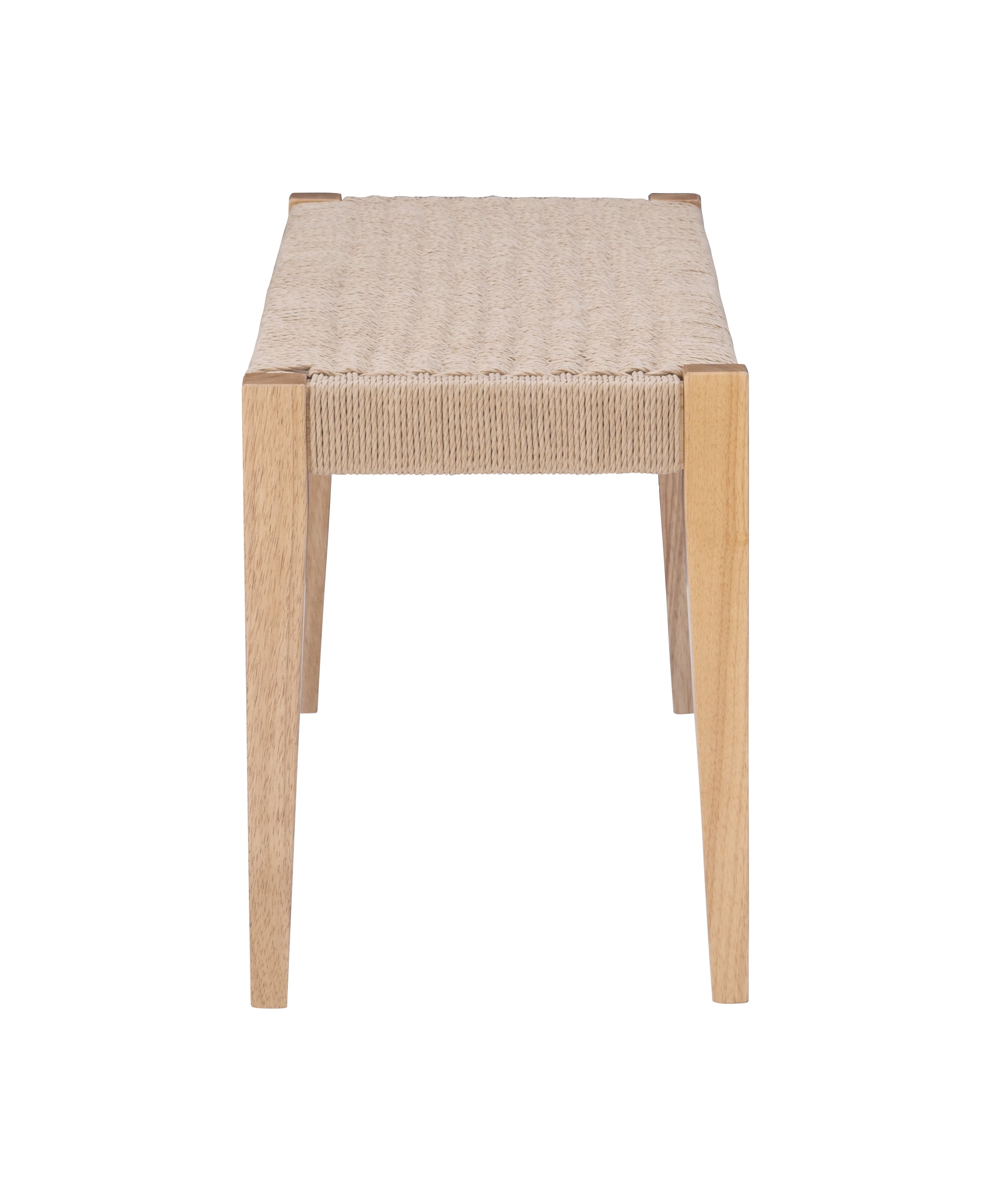 Powell Holden Dining Bench with Handwoven Rope Seat, Natural/Natural - Image 7