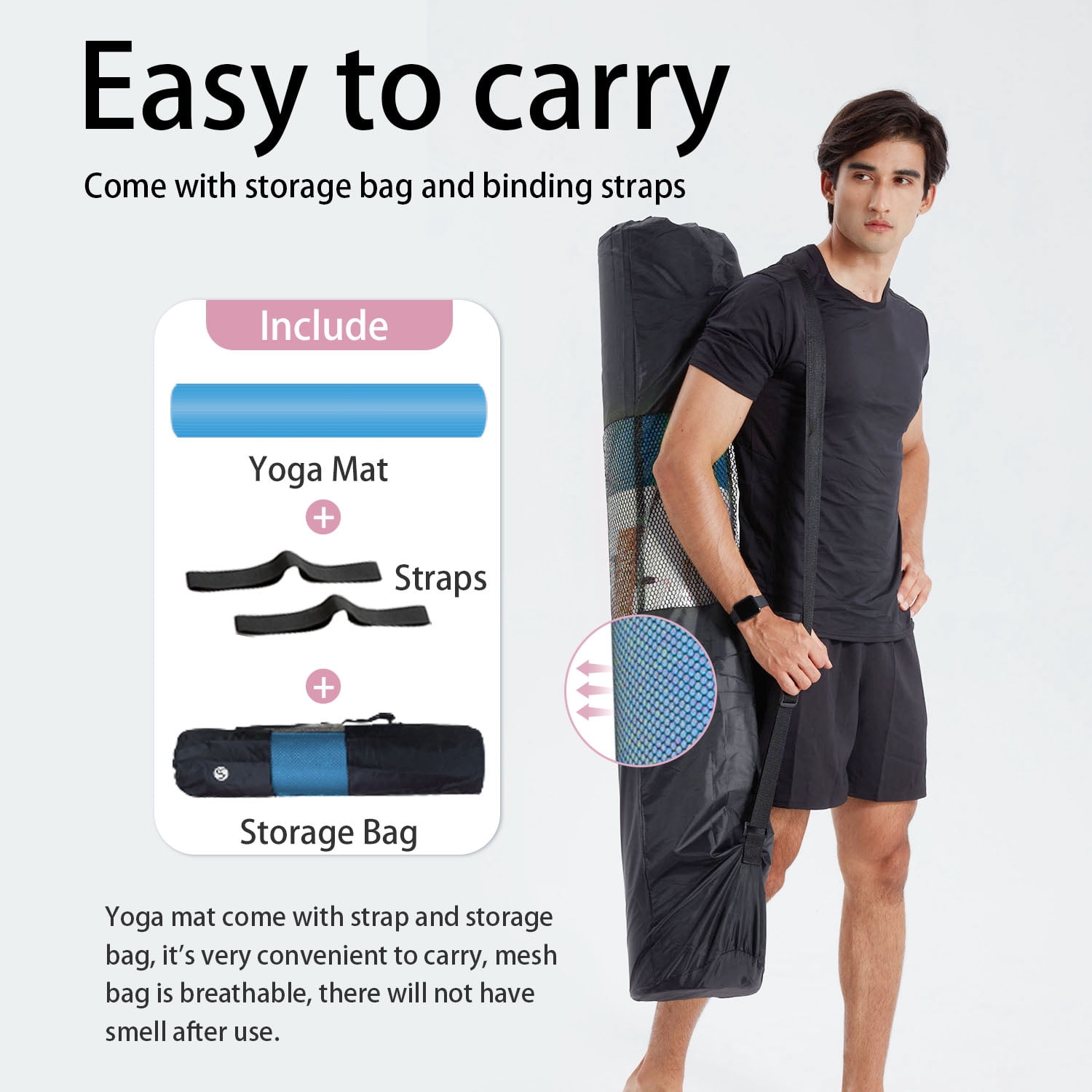 RYTMAT Exercise Mat, 1/2" Thick, Extra Wide 78"x51", Large Yoga Mat Blue - Image 5