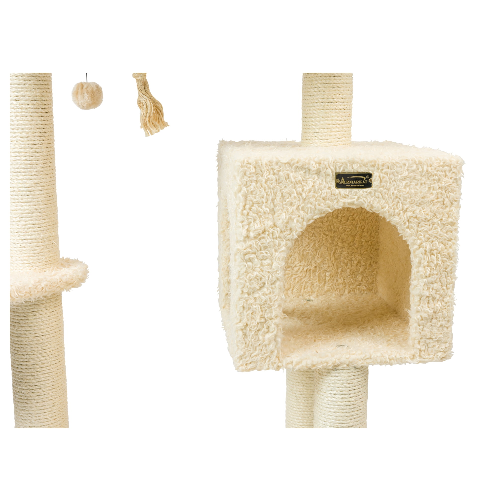 Armarkat Classic real wood Cat Tree Model A5708, 57 inch Beige - Image 7