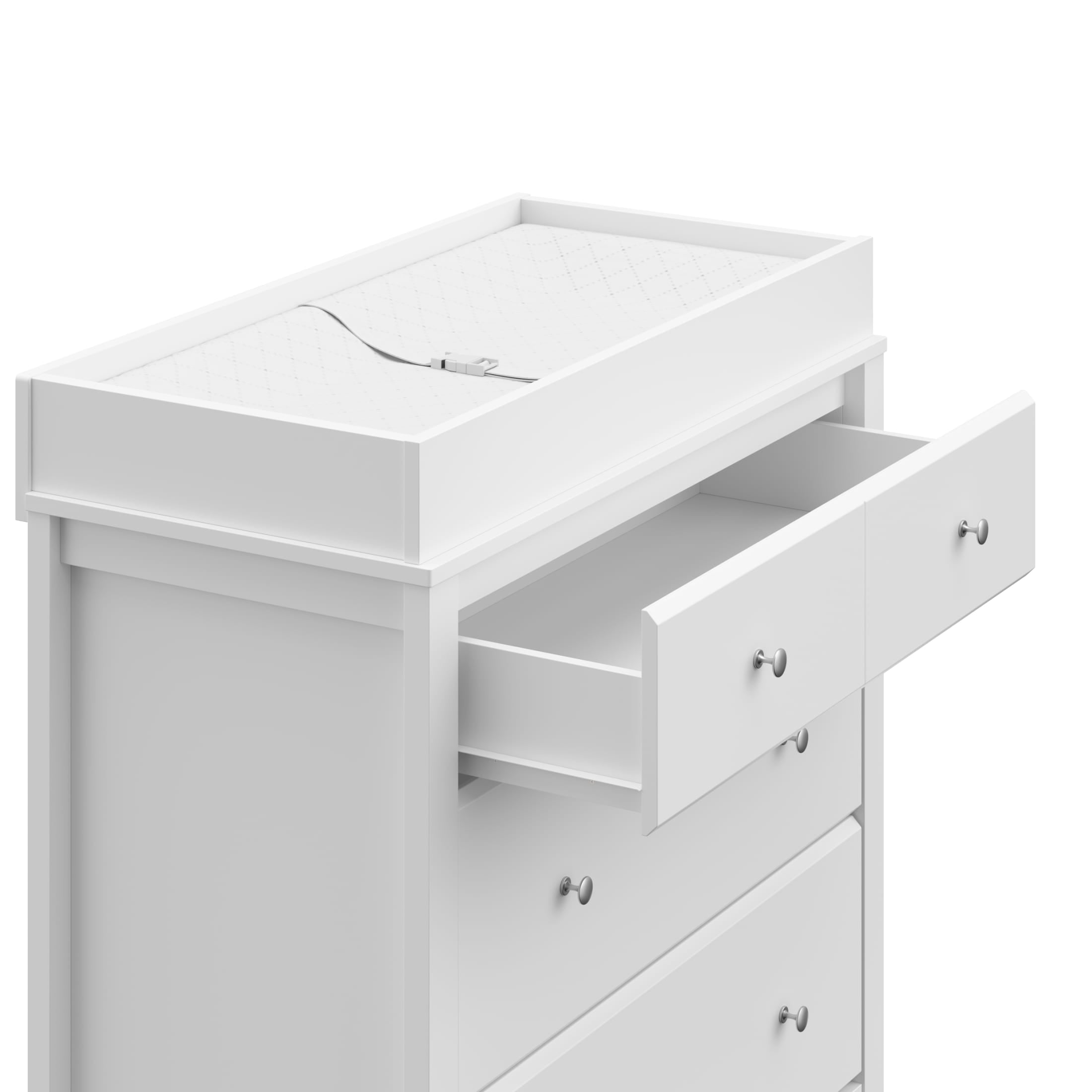 Storkcraft Horizon 3 Drawer Chest with Infant Changing Topper, White - Image 13