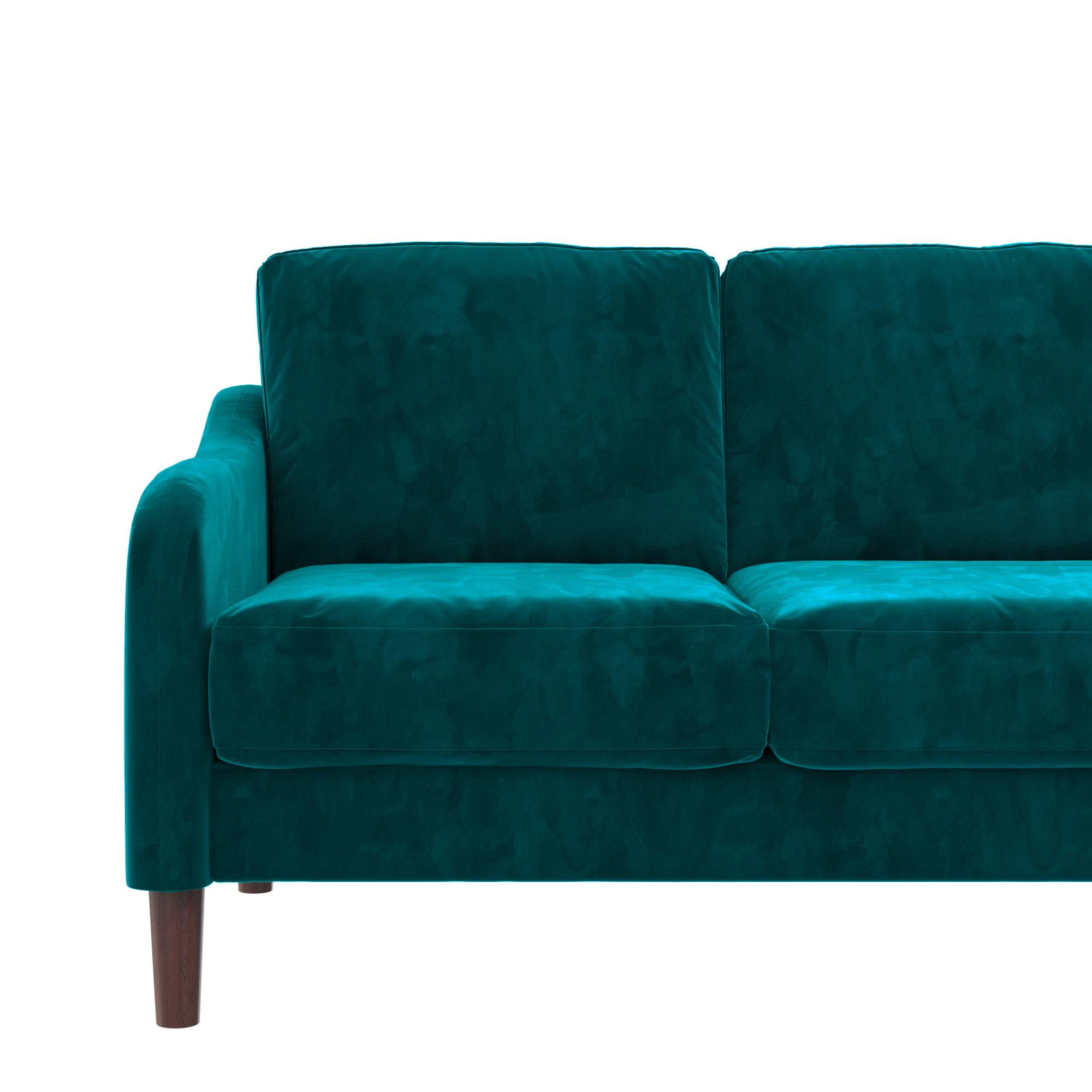 DHP Marbella 3-Seater Sofa Couch, Living Room Furniture, Green Velvet - Image 8