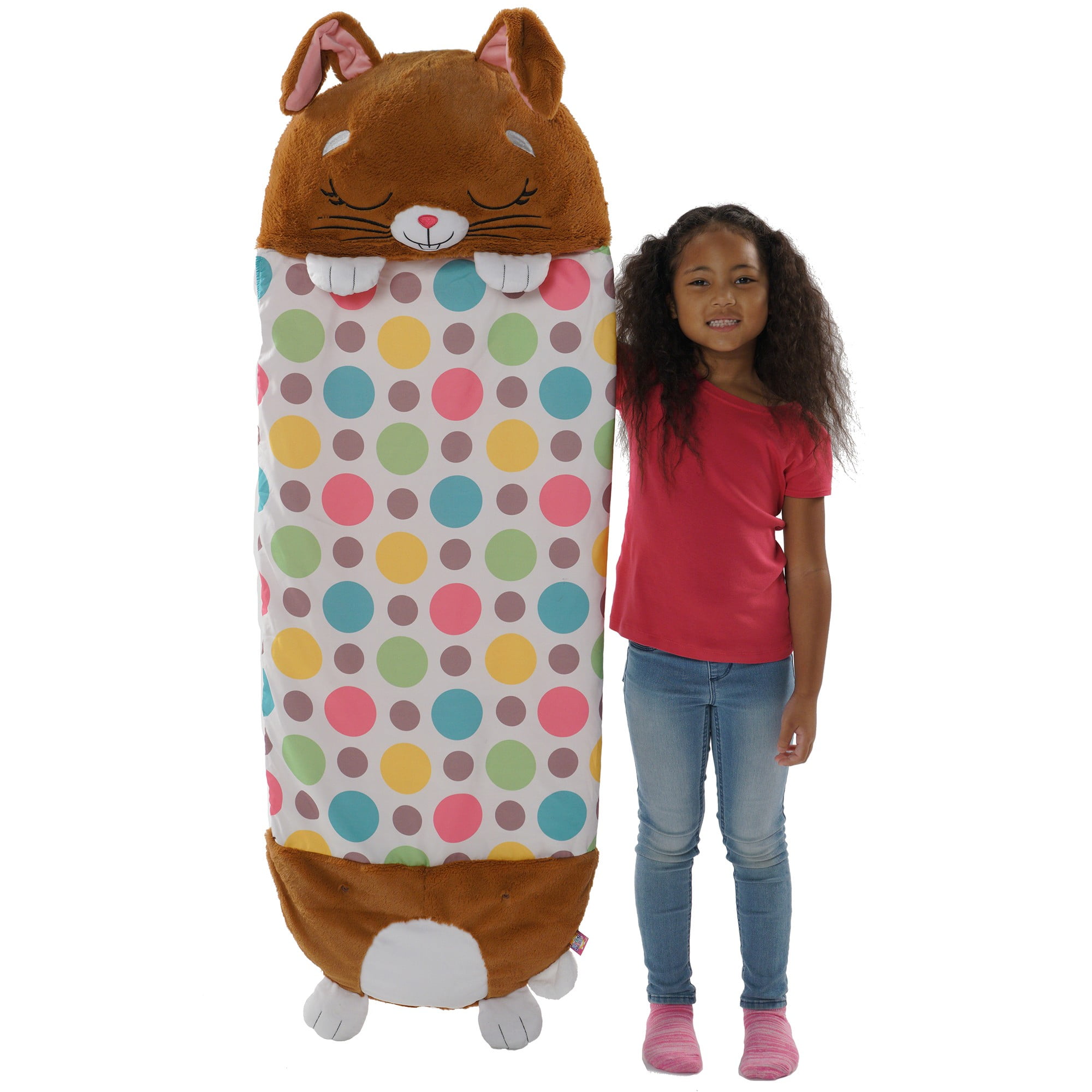 Happy Nappers: Pillow & Sleepy Sack: Medium - Beeples The Brown Bunny - 54 x 20", 2-In-1: Plush Animal Opens To Sleeping Bag, Soft Character, Kids 3+ - Image 3