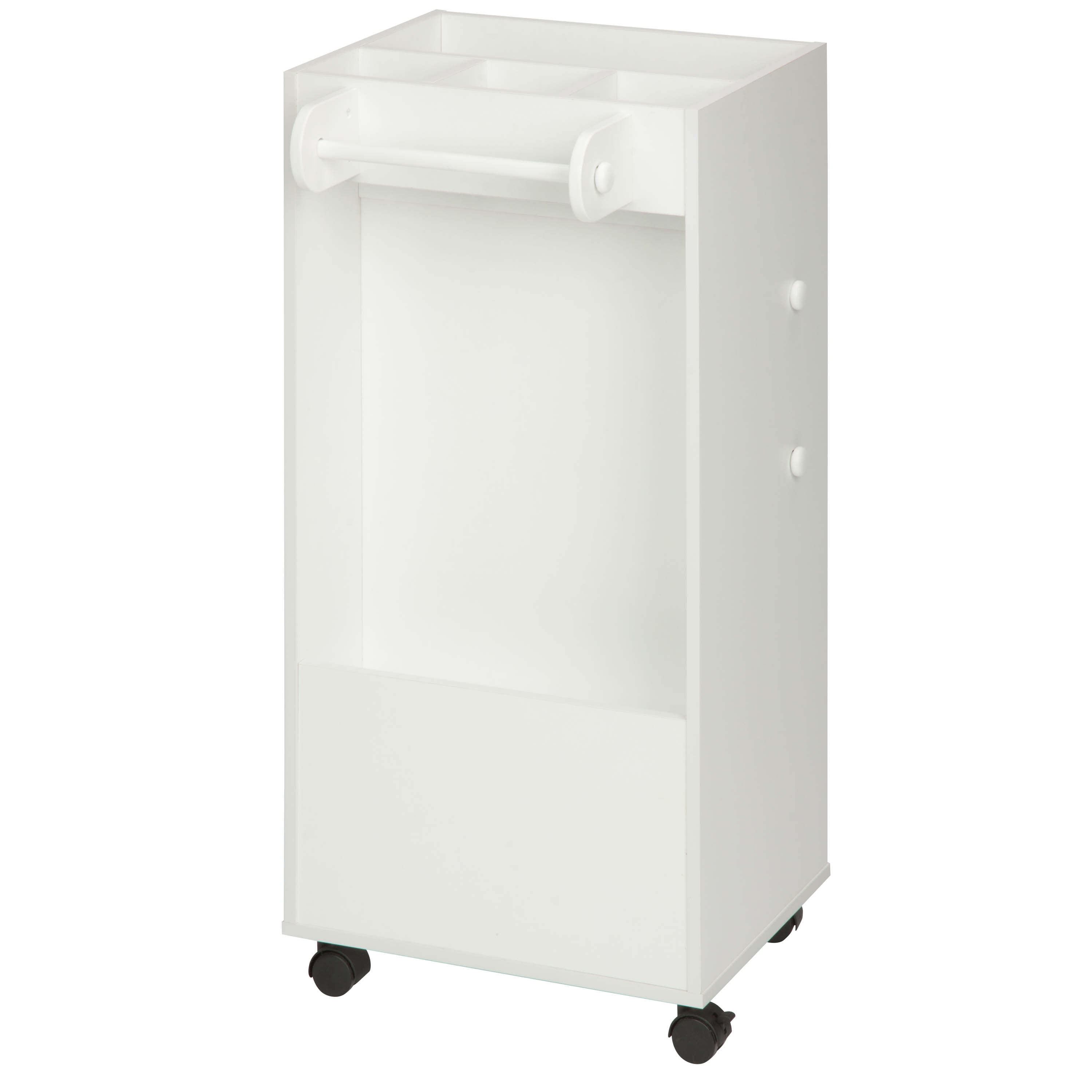 Honey-Can-Do 5-Tier Craft or Gift Wrap Storage Cart with Fabric Drawer, Dowel Rods, and Compartments, White - Image 5