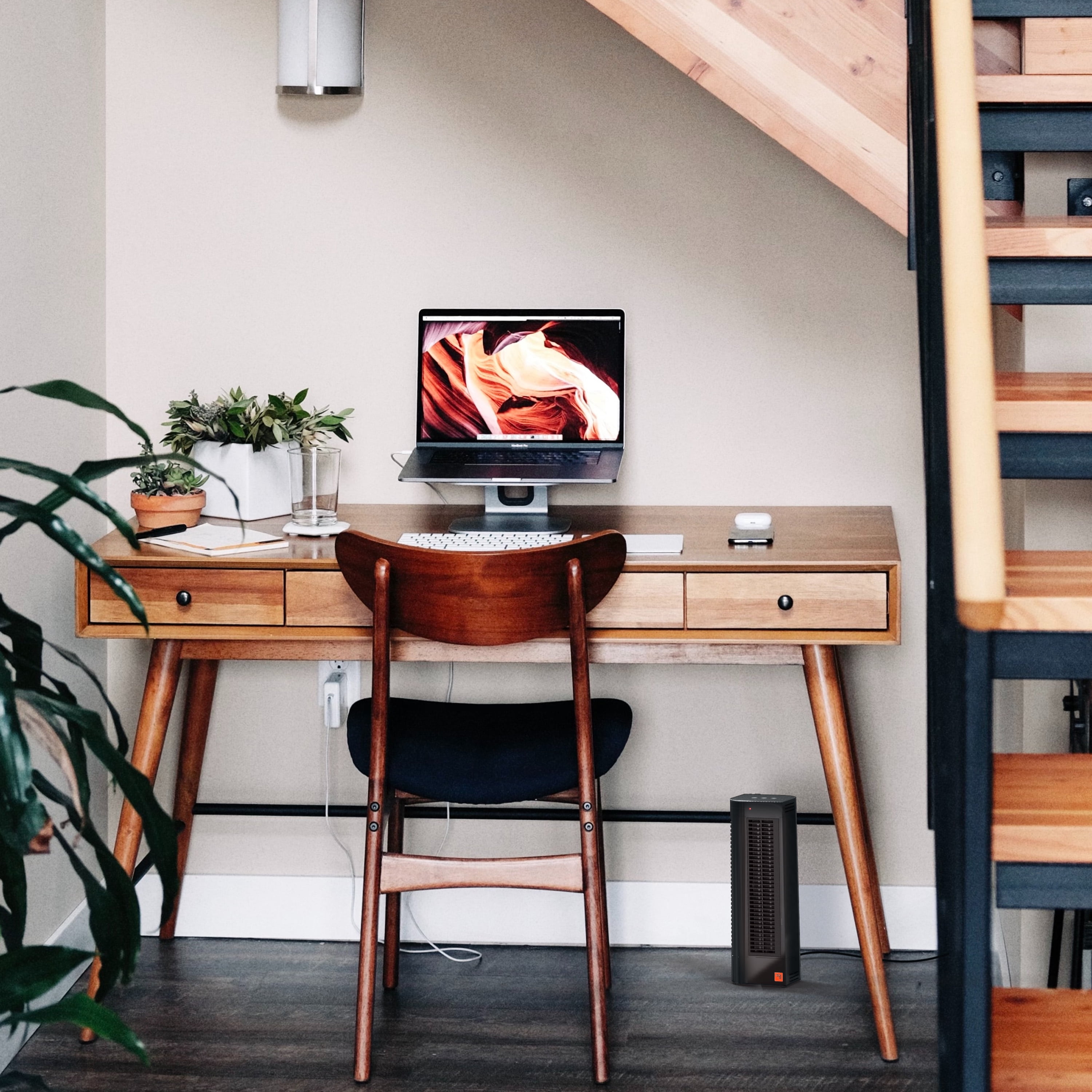 Sharper Image Ceramic 3 Personal Tower Heater, 2 Heat Settings, Black - Image 5