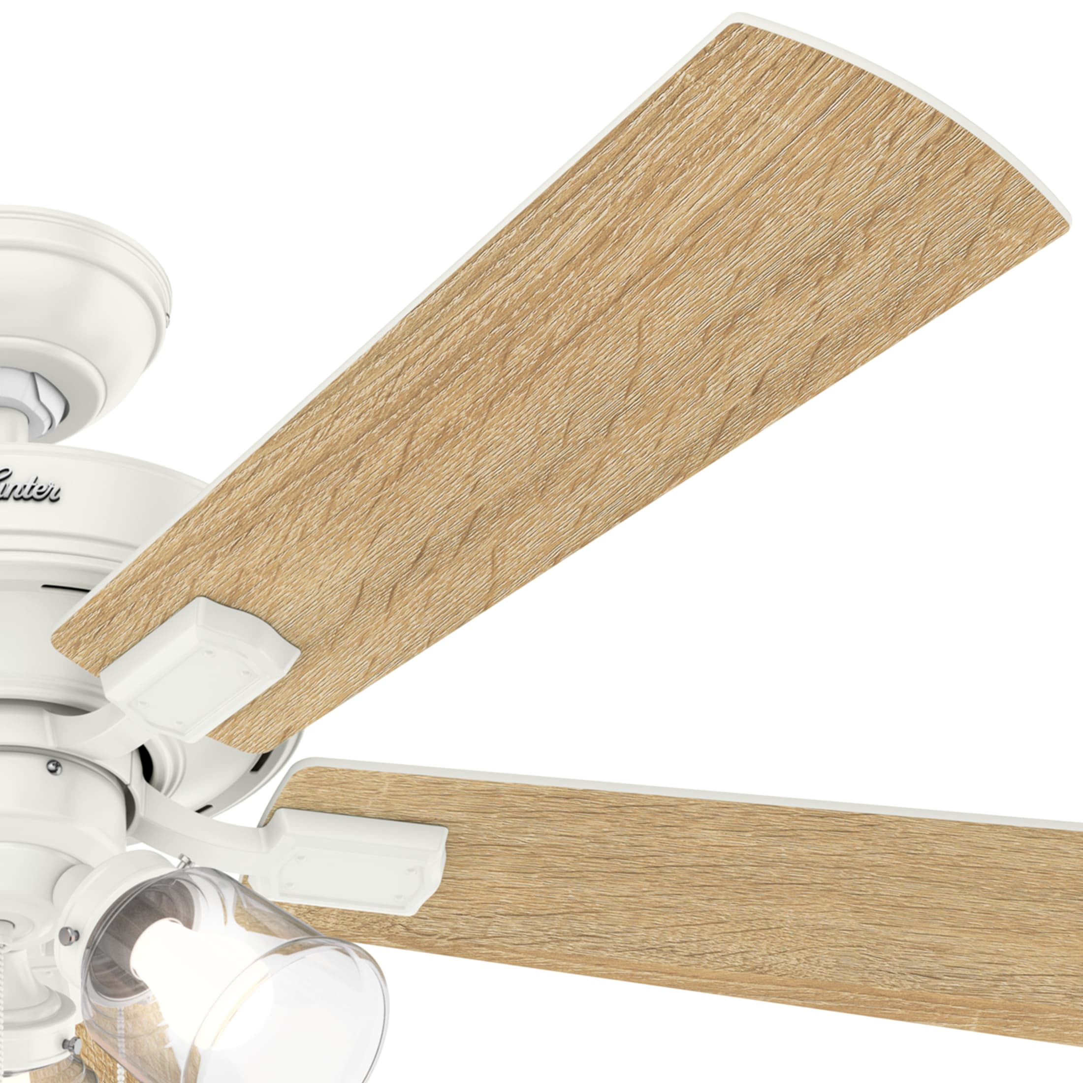 Hunter 52 inch Indoor Ceiling Fan with LED Lights and Pull Chain - White Ceiling Fan, 5 Blades, Standard Mount, For Bedroom, Living Room, or Kitchen, 3 inch Downrod - Crestfield 54204, Fresh White - Image 13