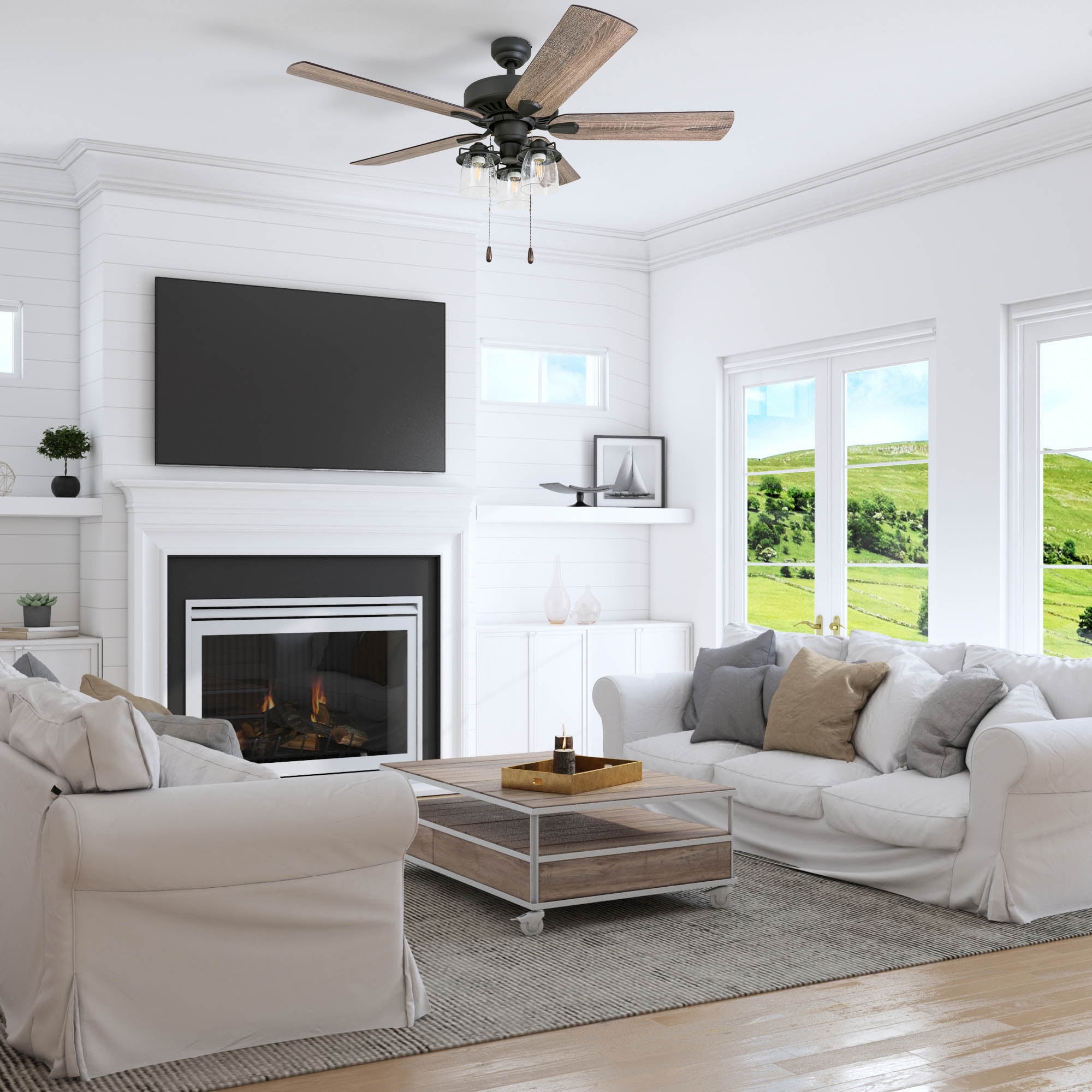 Prominence Home 50585-35 Briarcrest Farmhouse 52-Inch Aged Bronze Indoor Ceiling Fan with 5 Barnwood, Tumbleweed Blades - Image 12