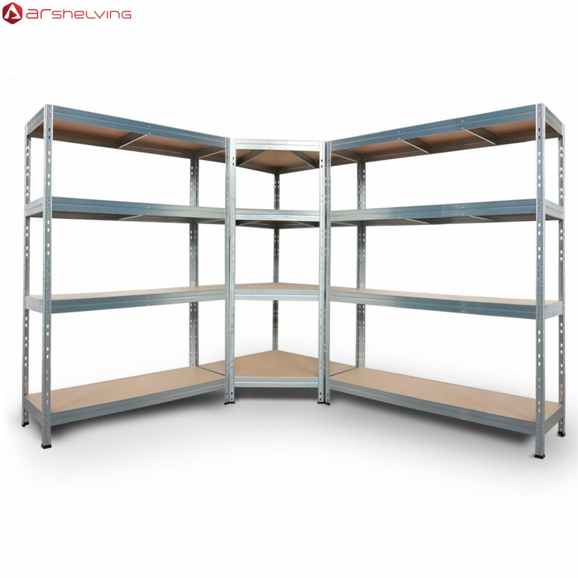 Ar Shelving Customizable Storage Collection 71"x59"x18" 4-Tier Metal Shelf 2000 lb Galvanized Finish - Image 12