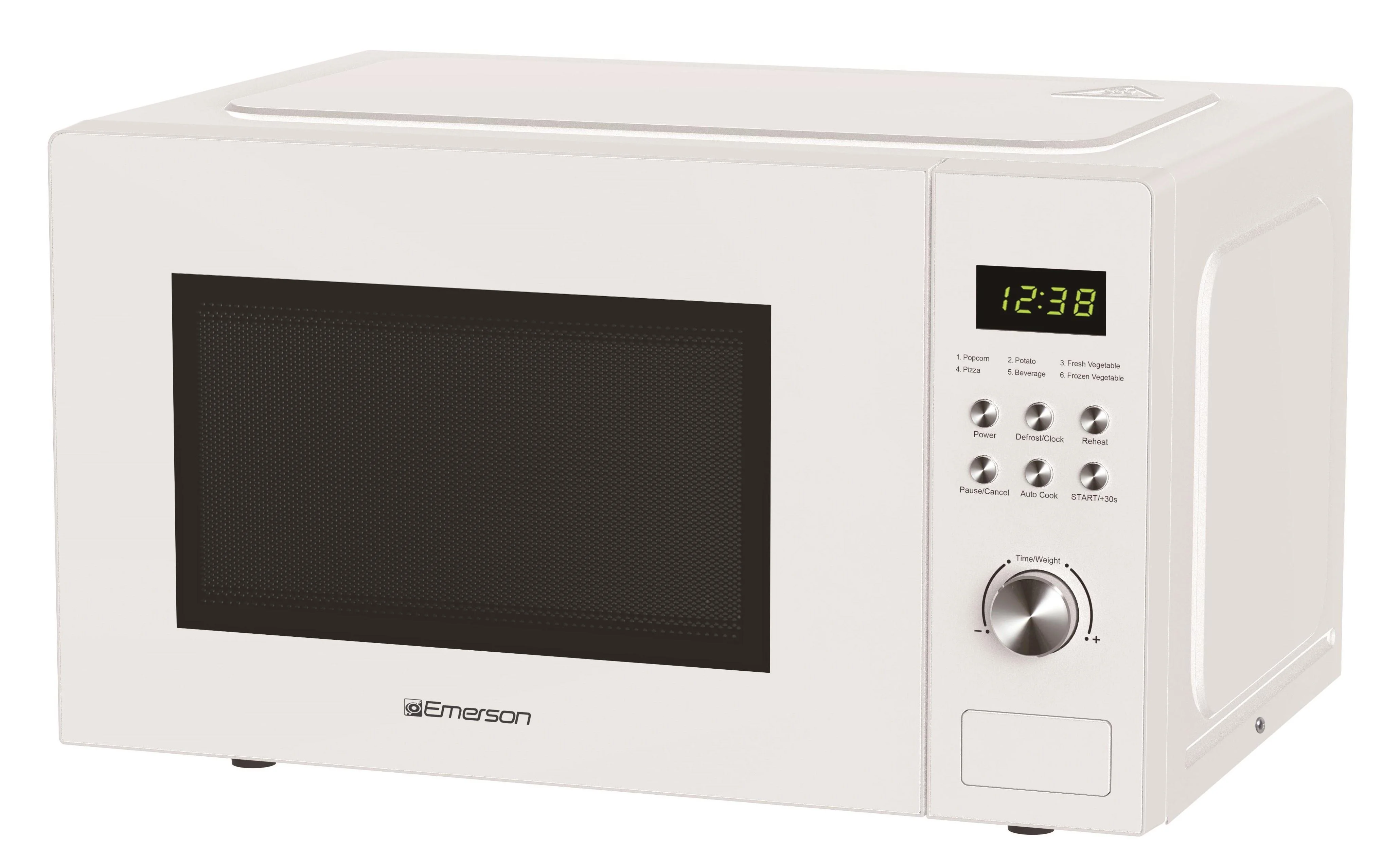 Emerson 1.1 Cu Ft, 1000W White Countertop Microwave Oven, MW1101W - Image 8