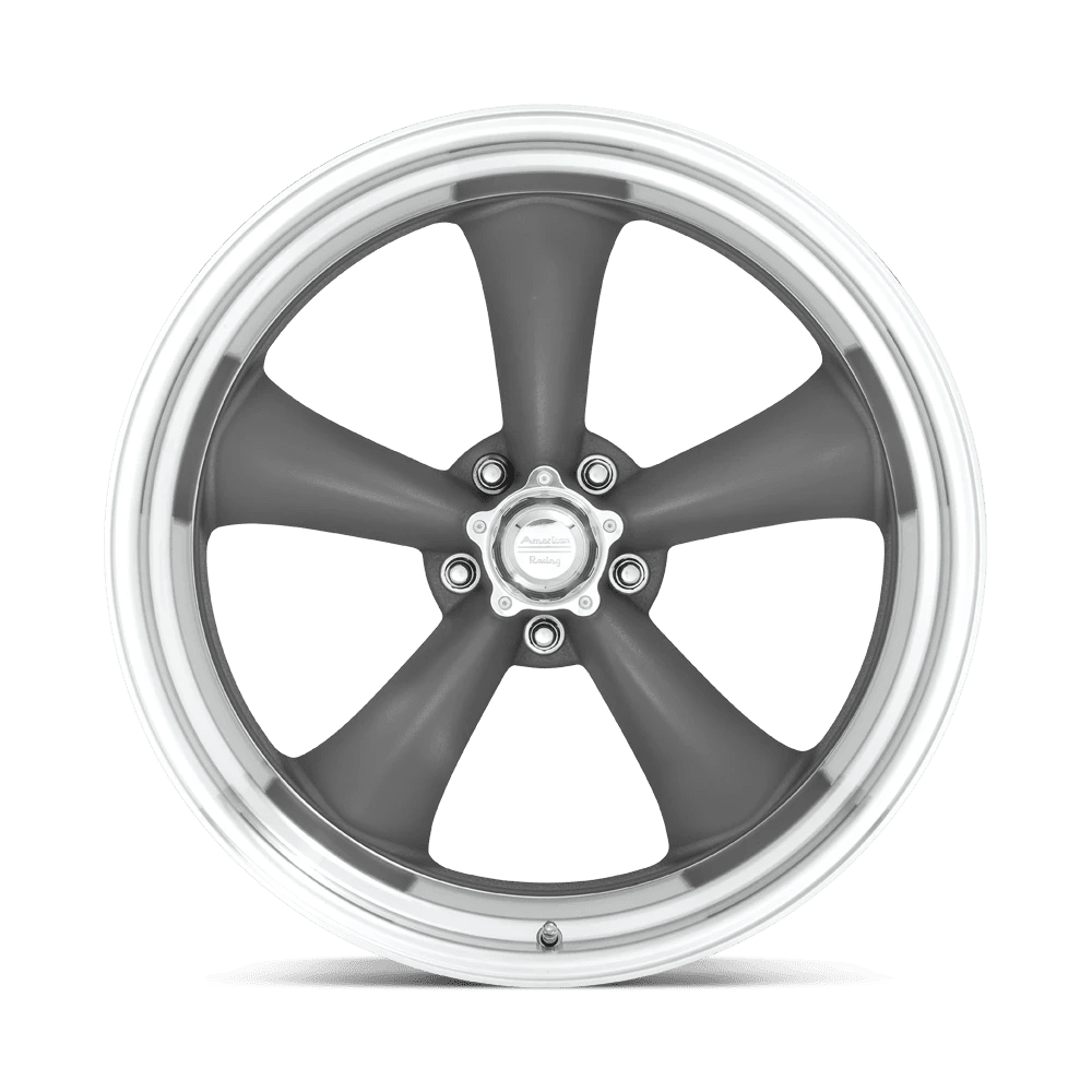 American Racing Vintage Aluminum Rim VN215 CLASSIC TORQ THRUST II 1 PC 15X8in Mag Gray Machined Lip Finish, VN2155866 - Image 2