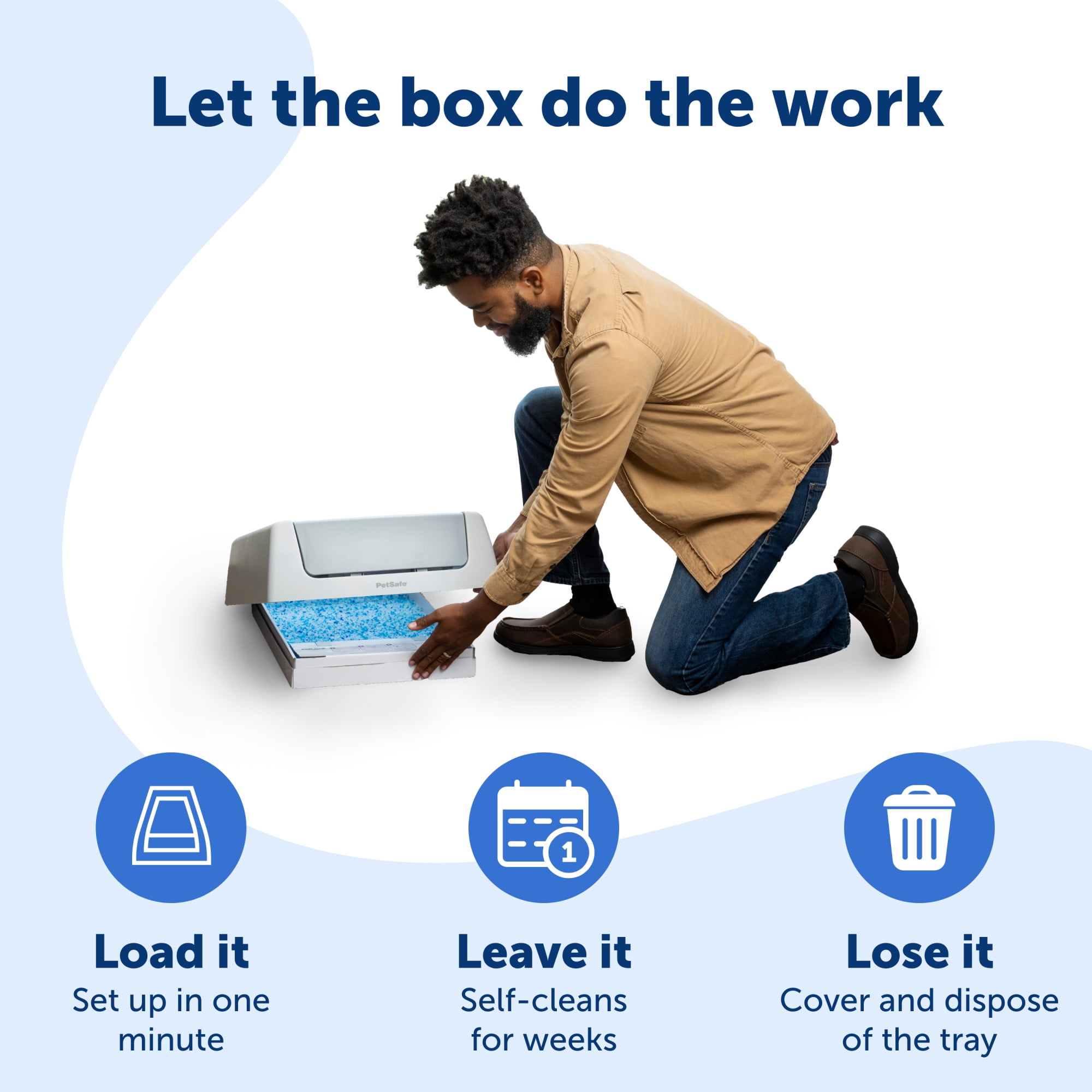 PetSafe ScoopFree Crystal Classic Self-Cleaning Cat Litter Box, Unbeatable Odor Control, Gray - Image 7