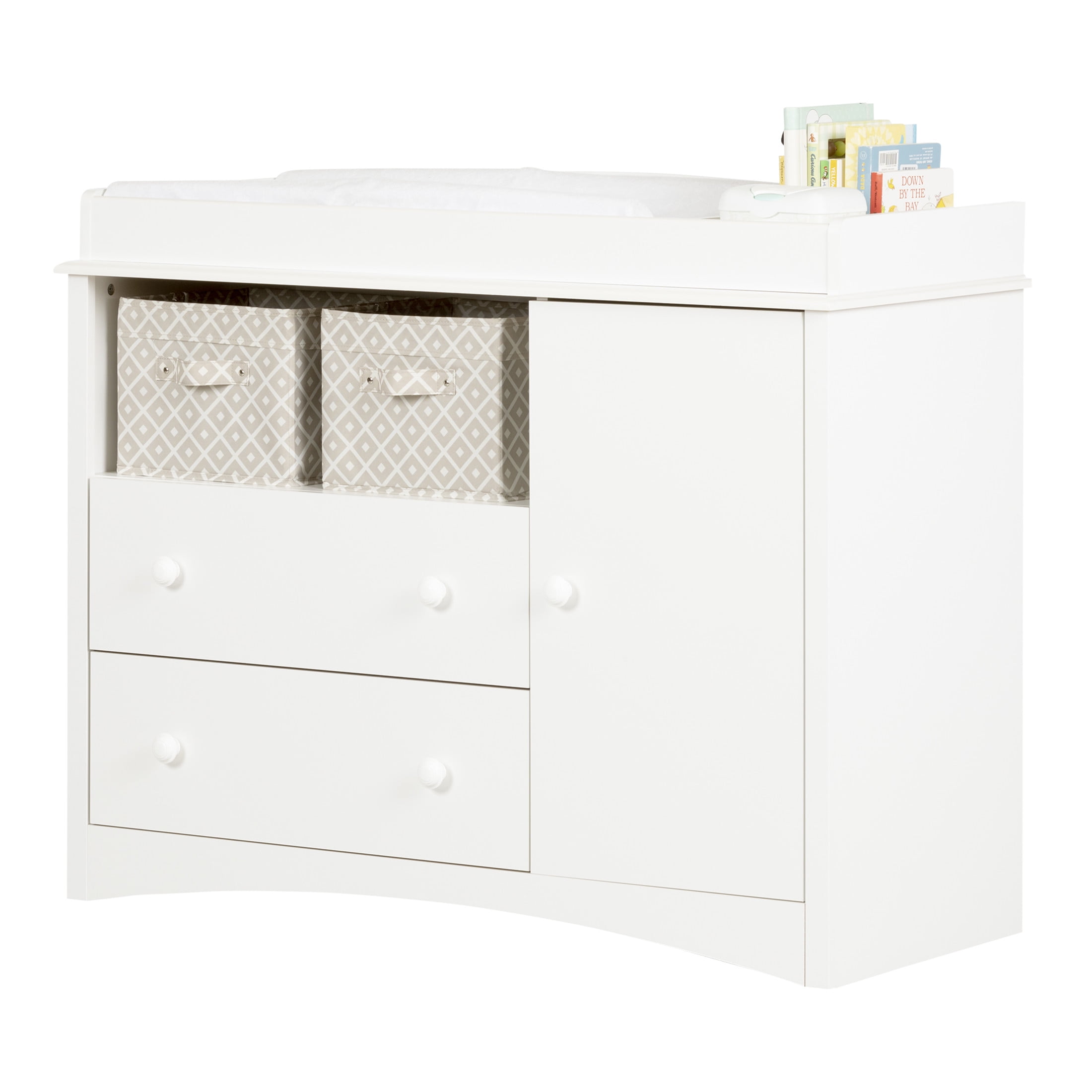 South Shore Peek-a-boo, Contemporary Toddlers Changing table, Wide White - Image 3