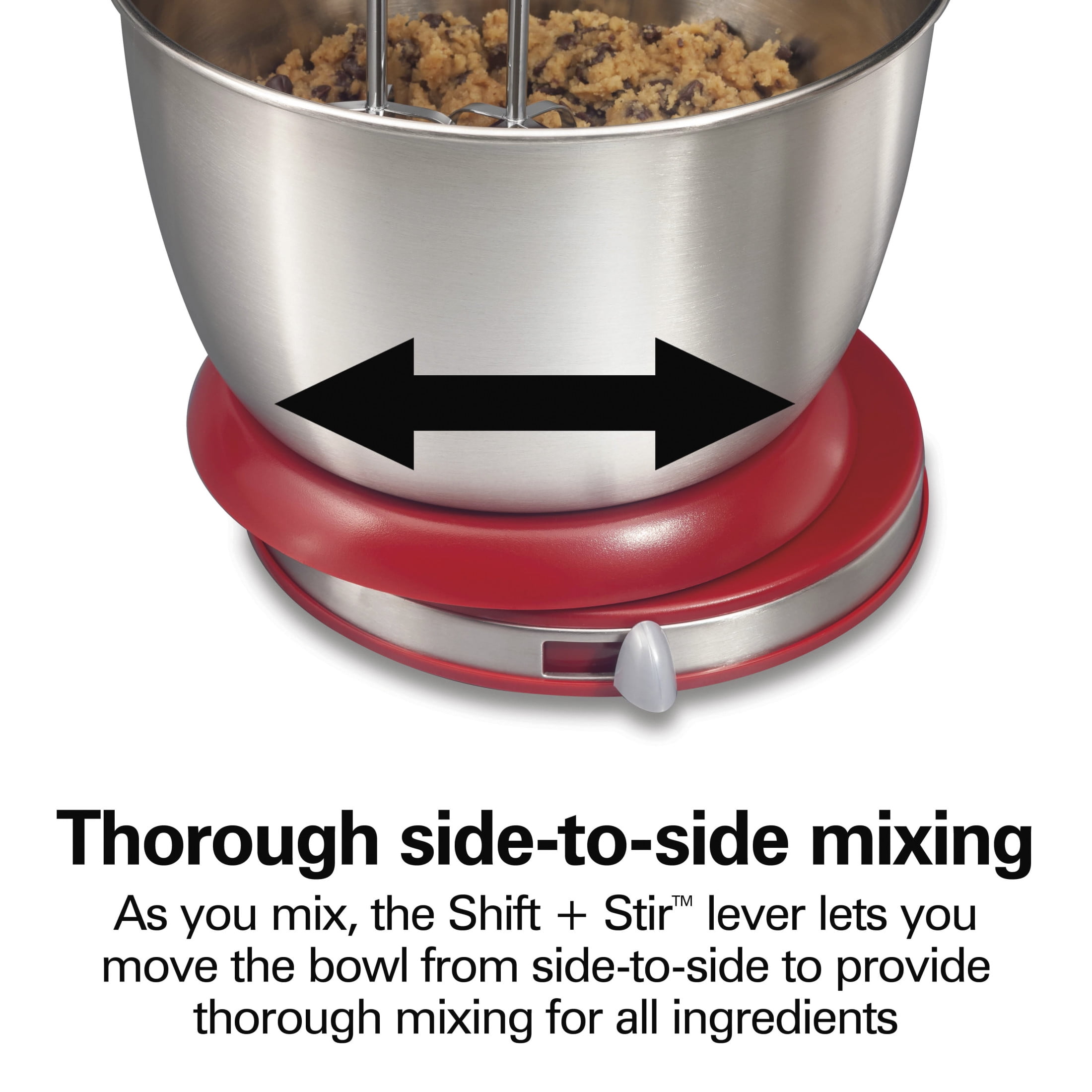 Hamilton Beach Classic Stand and Hand Mixer Combo for Kitchen, 4 Quart, 6 Speeds with Quick Burst, Red - Image 7