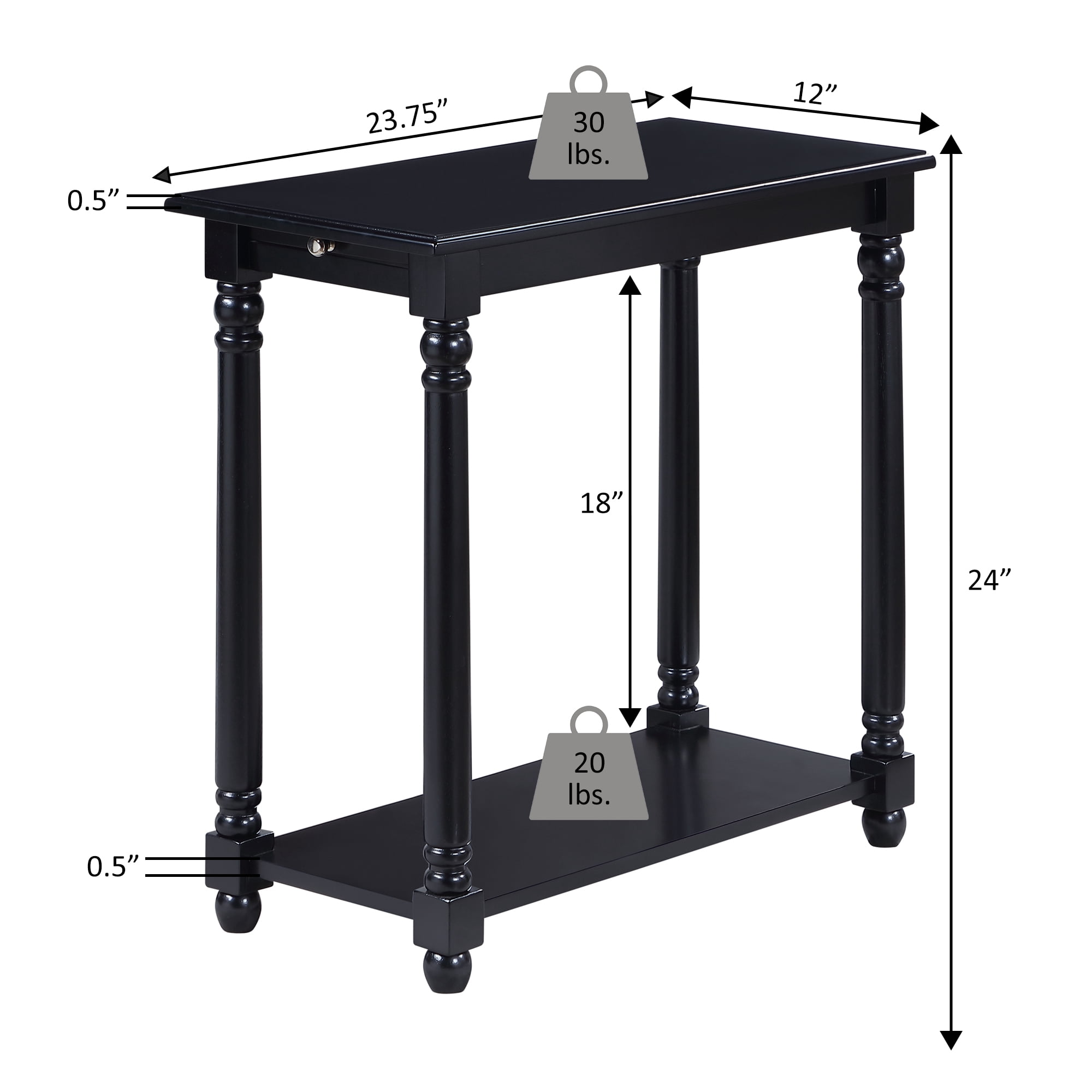 French Country Regent End Table, Mahogany - Image 2