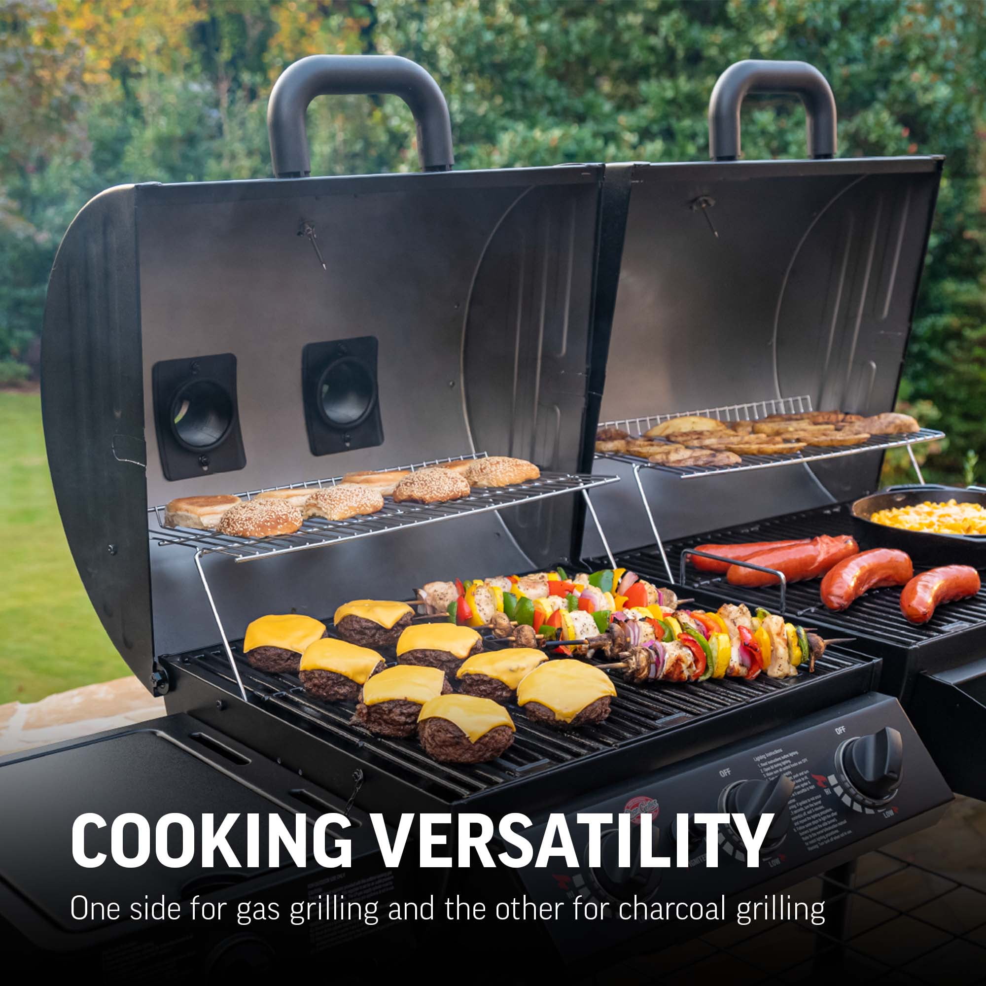Char-Griller Dual Function Gas and Charcoal Grill - Image 2
