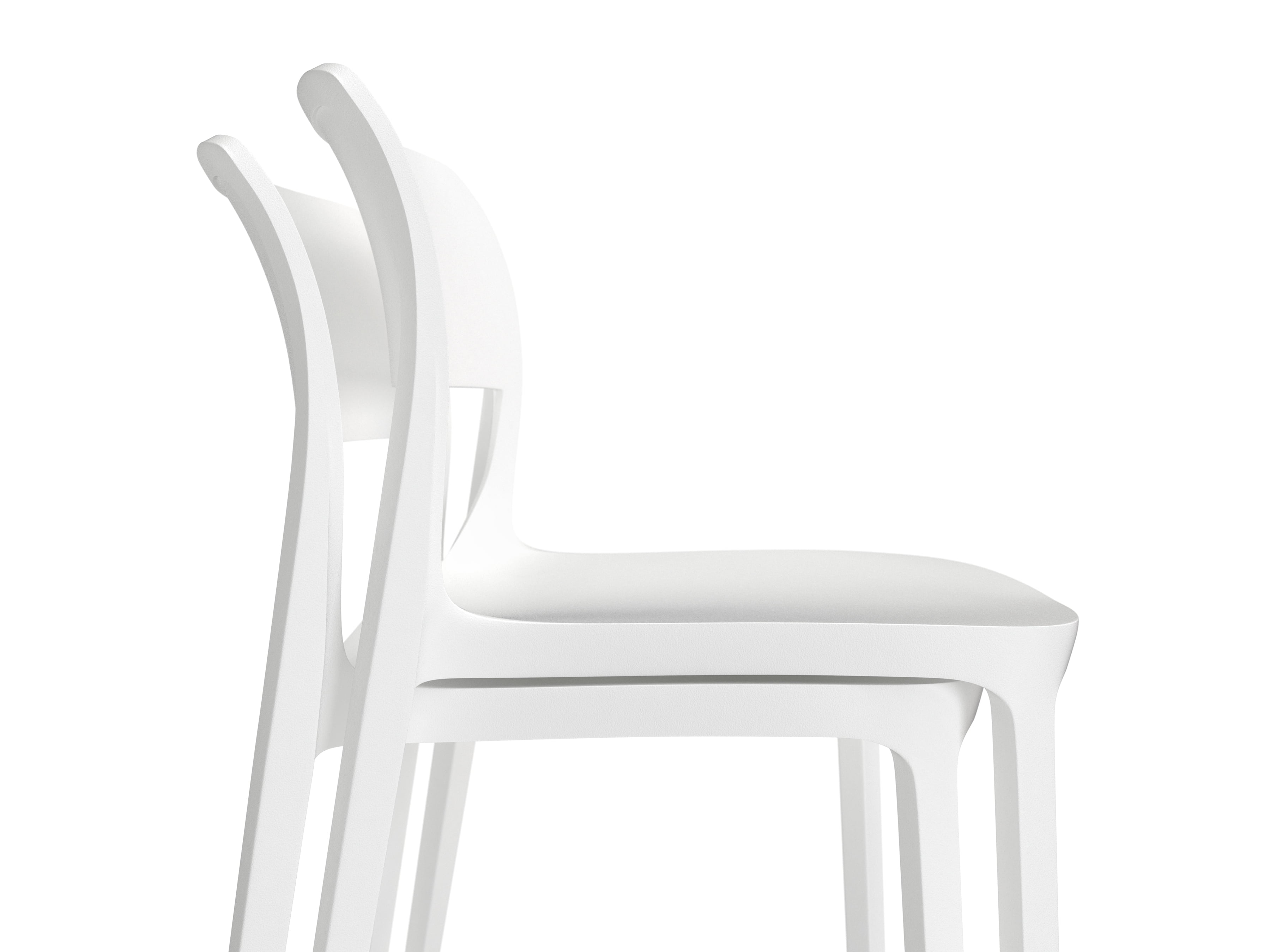 HON Basyx Prodigy Commercial-Grade 2-Pack Armless Stackable Chair, Indoor & Outdoor Chair, in White (BSXVL332WT) - Image 6