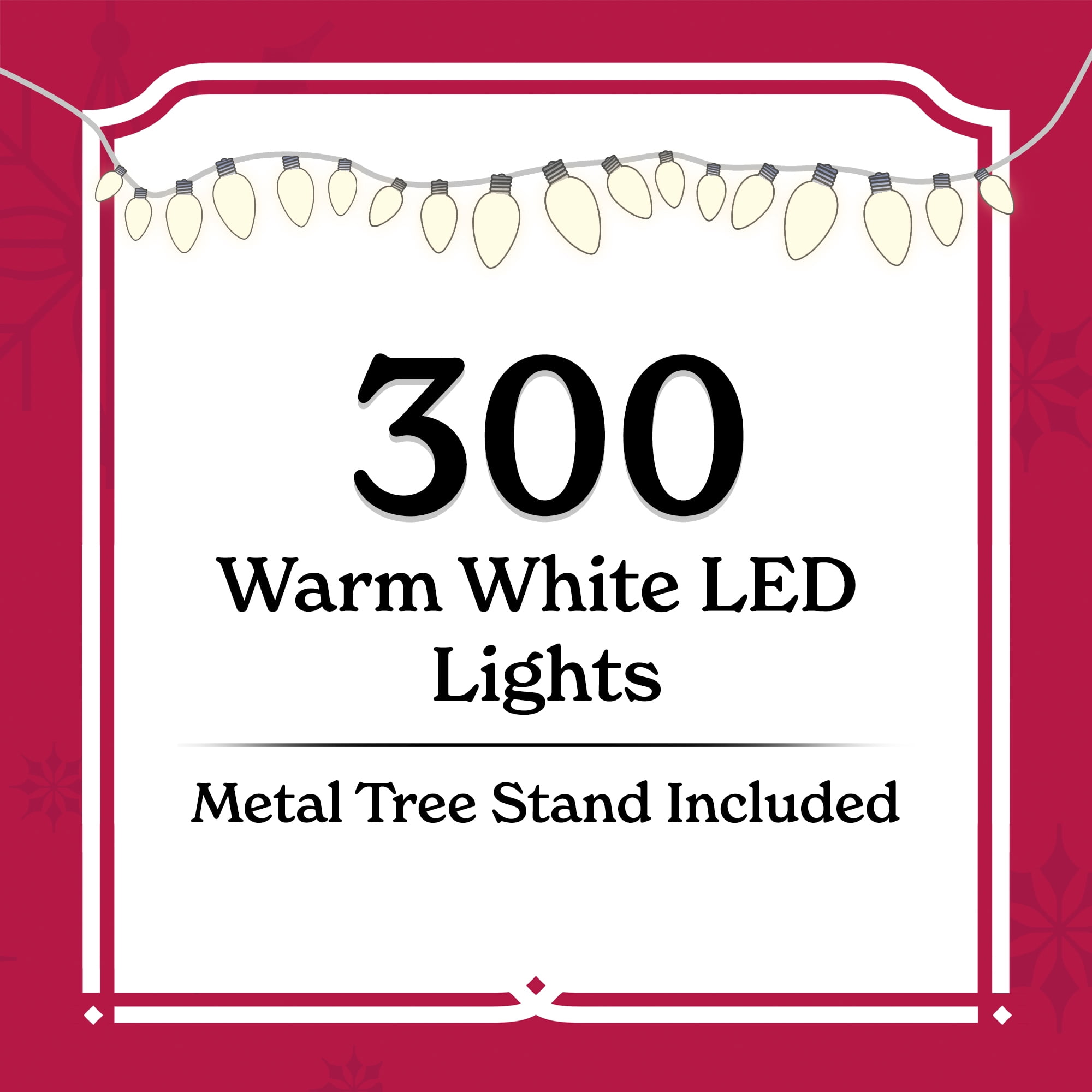 7 ft Pre-Lit Brideport Spruce Artifical Christmas Tree with 300 Warm LED Lights, by Holiday Time - Image 5