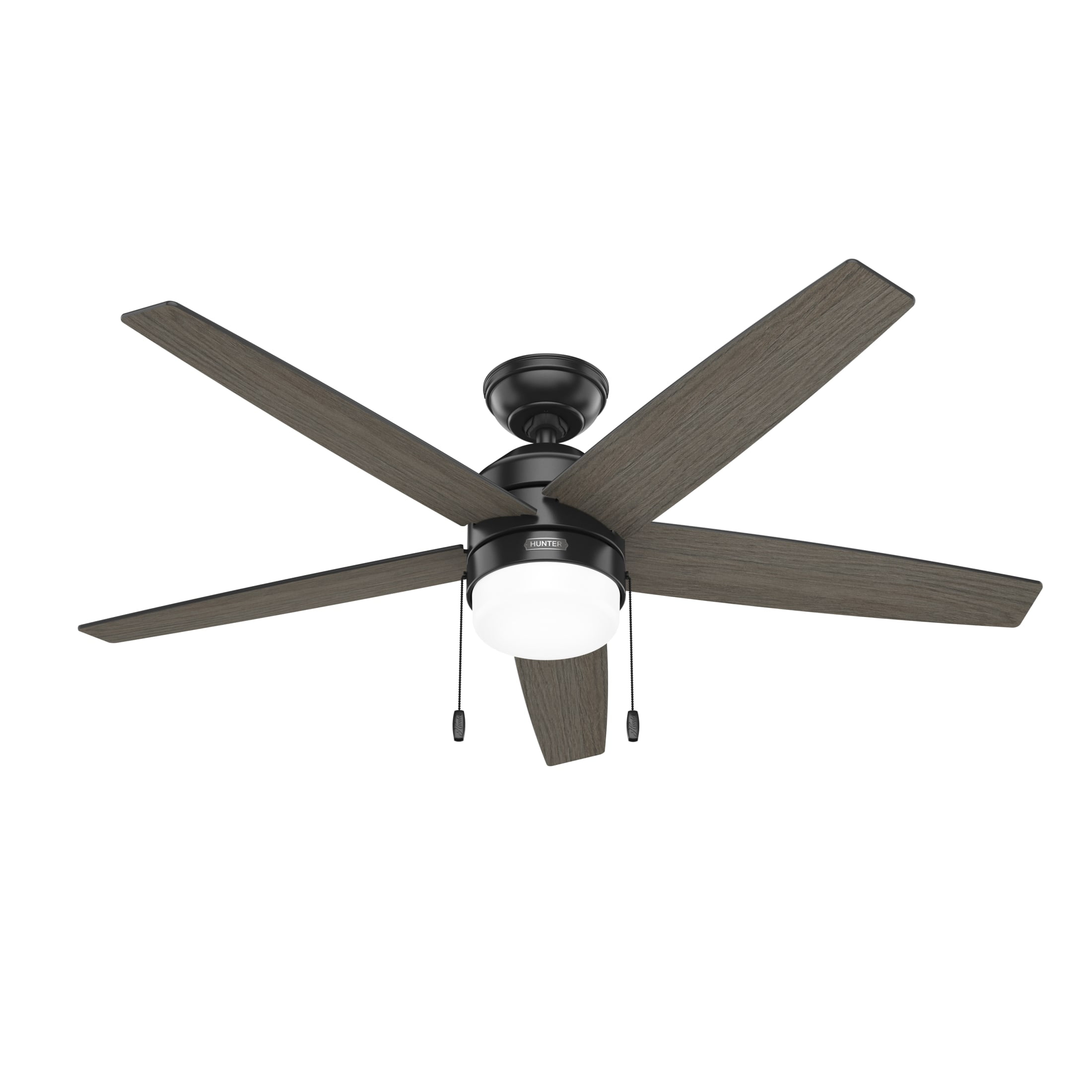 Hunter - Bardot Indoor Ceiling Fan With Light, 52-inch, Matte Black, Modern-style, 3-speed WhisperWind Motor, 52491, for living rooms, bedrooms, home offices, kitchens - Image 15
