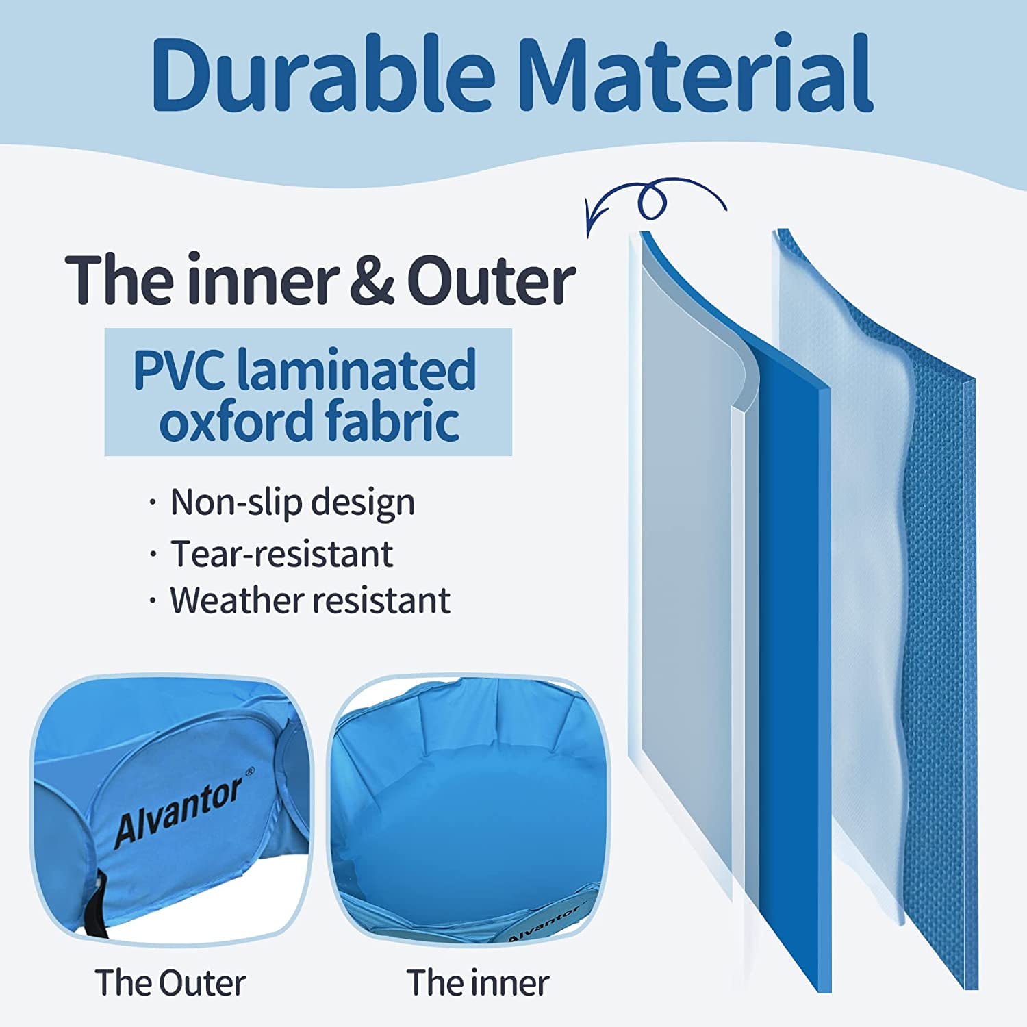 Pet Double Swimming Pool Dog Bathing Tub Indoor Outdoor Pond Ball Pit - Image 4