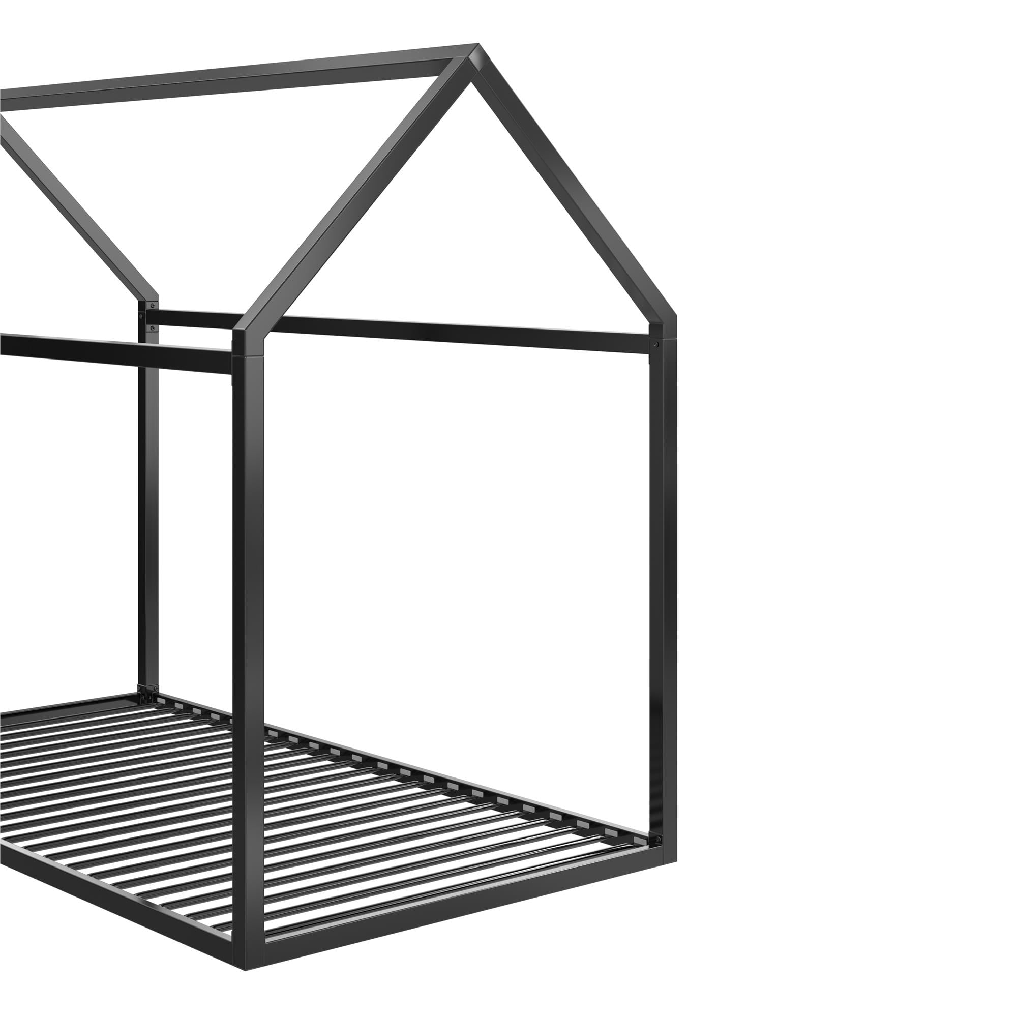 Max & Finn Skyler Metal Montessori House Bed, Twin, Black - Image 9