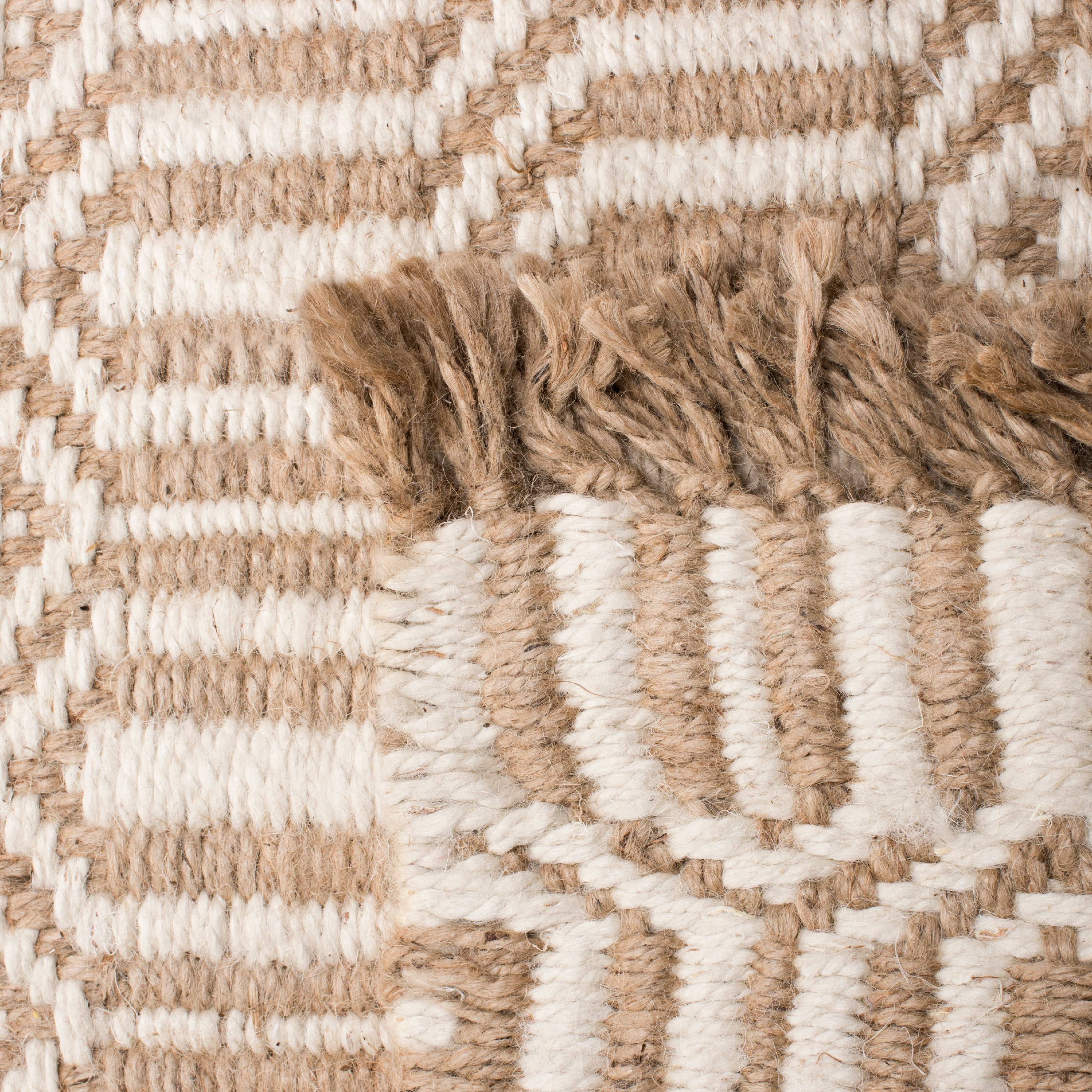 SAFAVIEH Natural Fiber Jakov Geometric Jute Area Rug, Natural/Ivory, 8' x 10' - Image 2