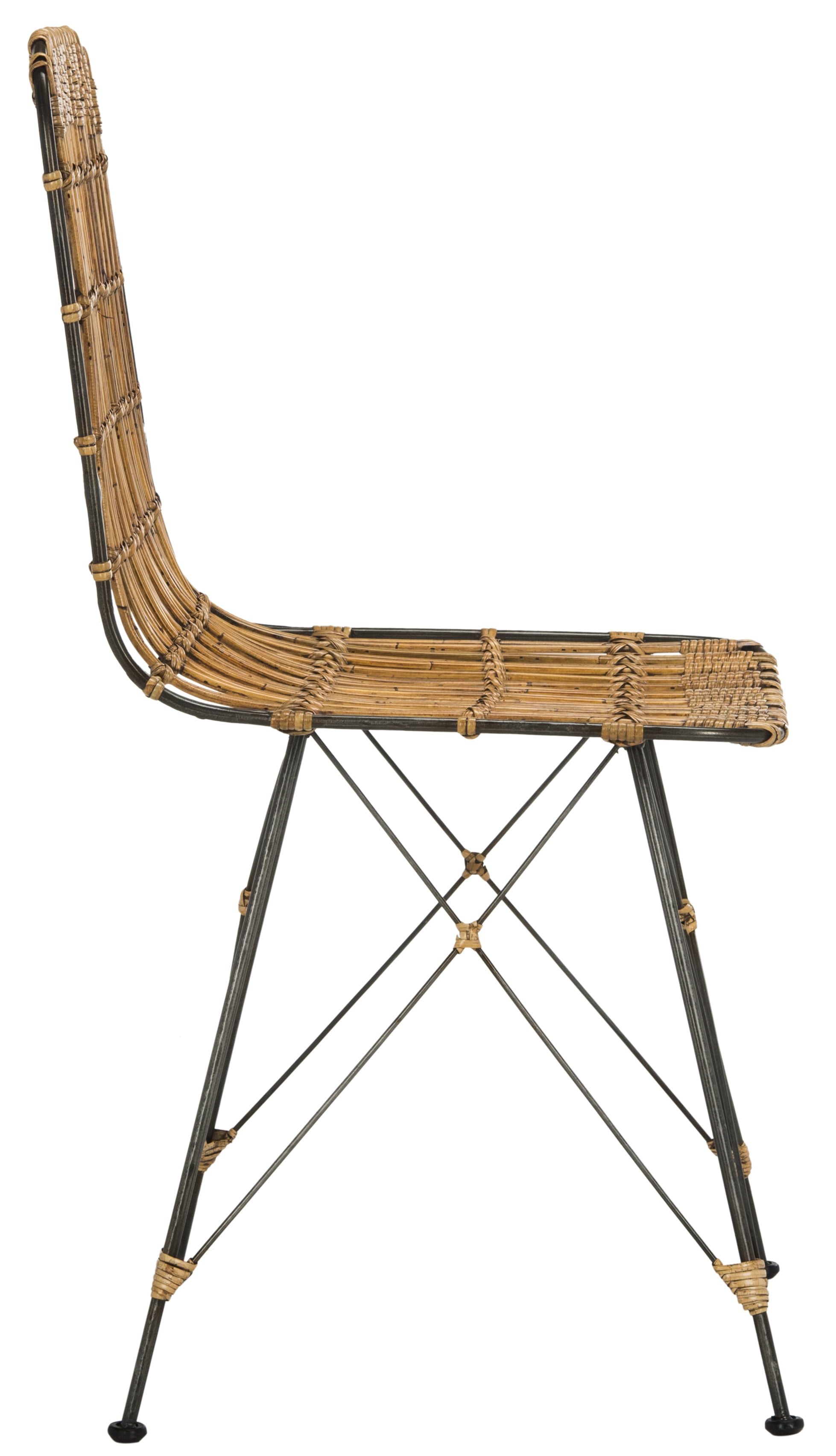 SAFAVIEH Minerva 19" High Wicker Dining Chair, Natural Brown Wash, Set of 2 - Image 4