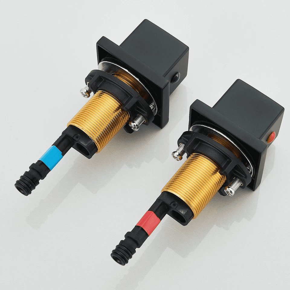 Zovajonia 3 Hole Bathroom Faucet, Matte Black Dual Crystal Knobs Vanity Basin LED Sink Faucet Mixer Bronze Bath Faucets ,Widespread bathroom faucets for sink 3 hole Waterfall Tub Faucet - Image 5