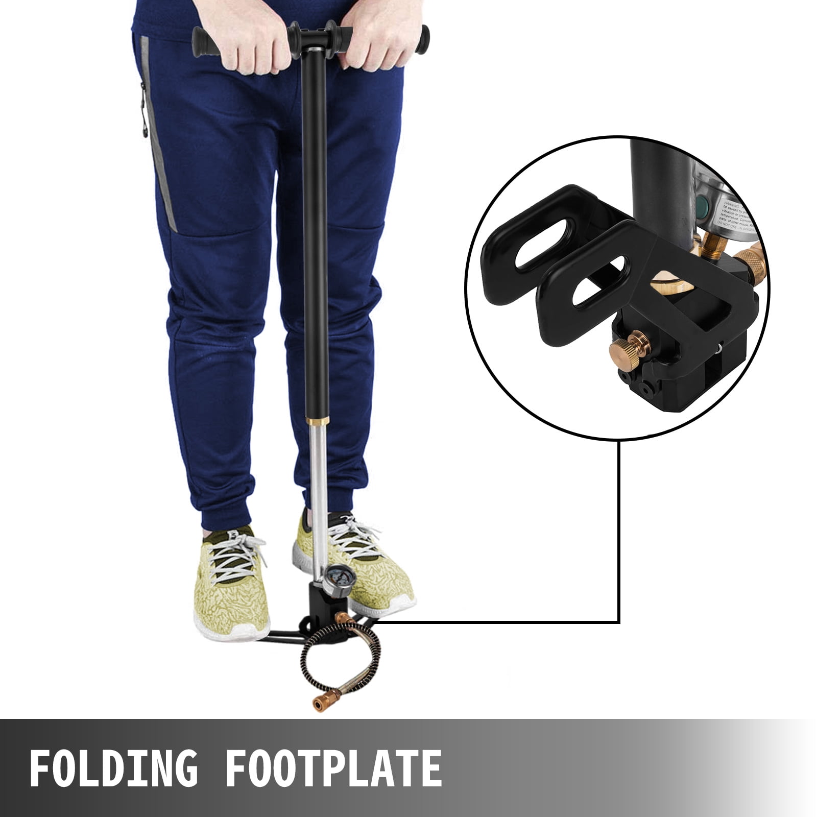 VEVOR 3 Stage PCP Air Gun Rifle Filling Stirrup Pump Hand Pump 4500PSI Charging Black New - Image 2