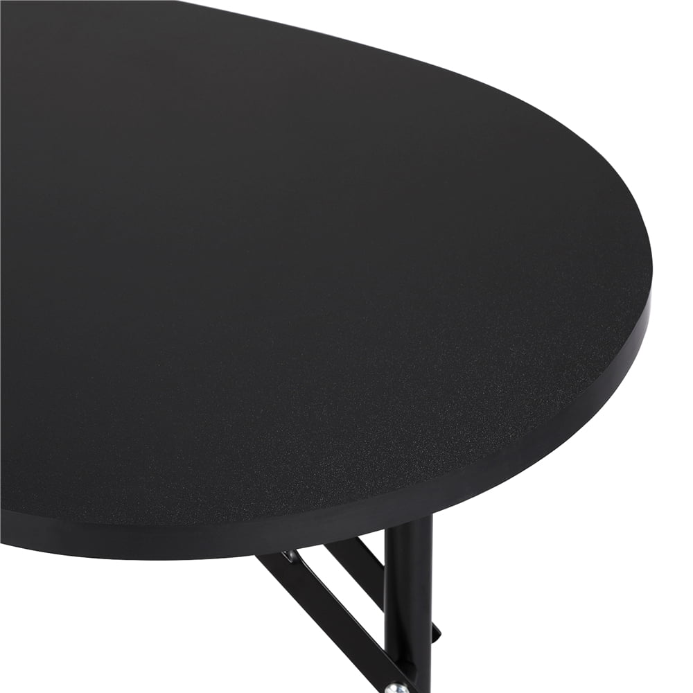 Alden Design Nail Beautician Desk Workstation Folding Manicure Table Black - Image 4