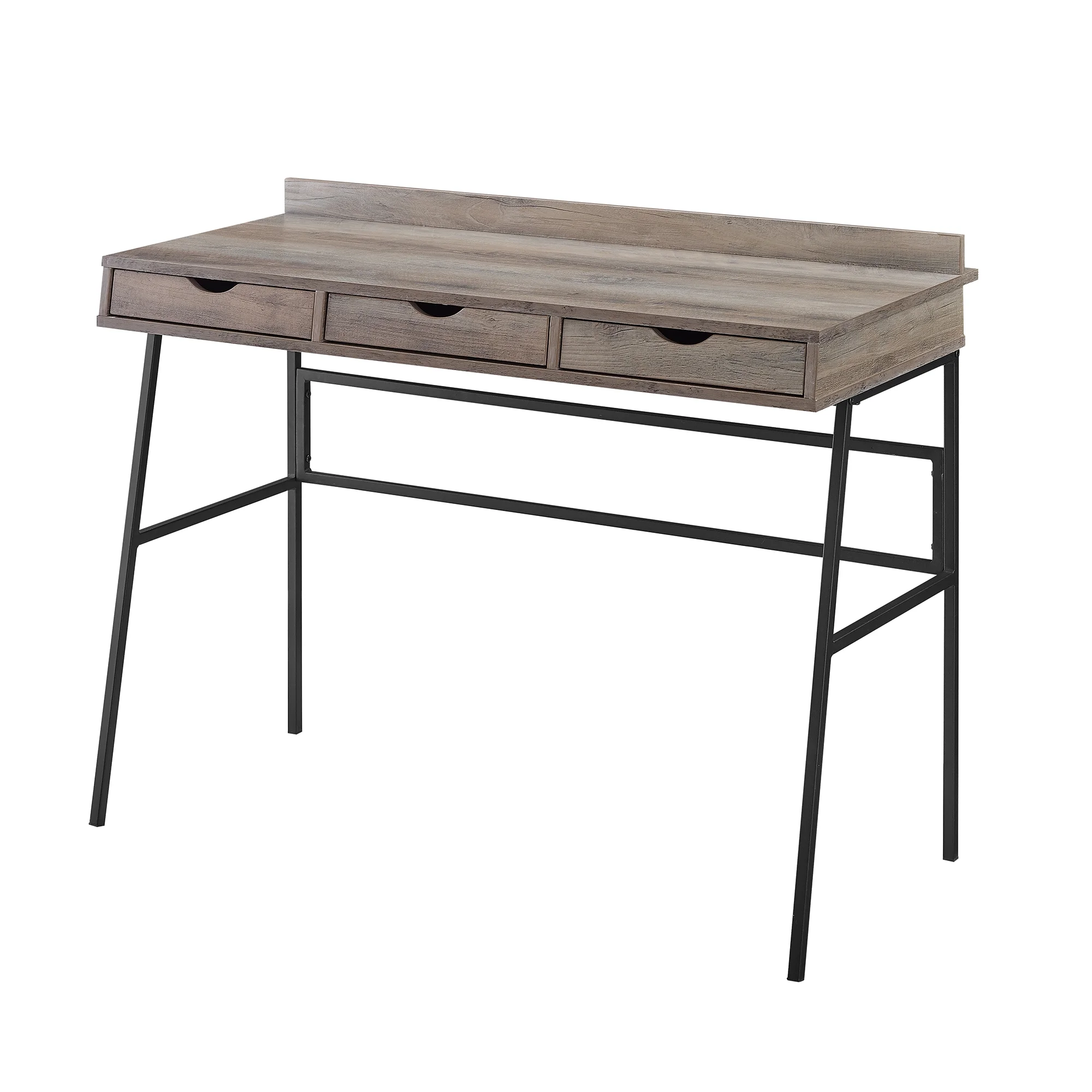 Walker Edison Modern 3-Drawer Desk, Grey Wash - Image 10