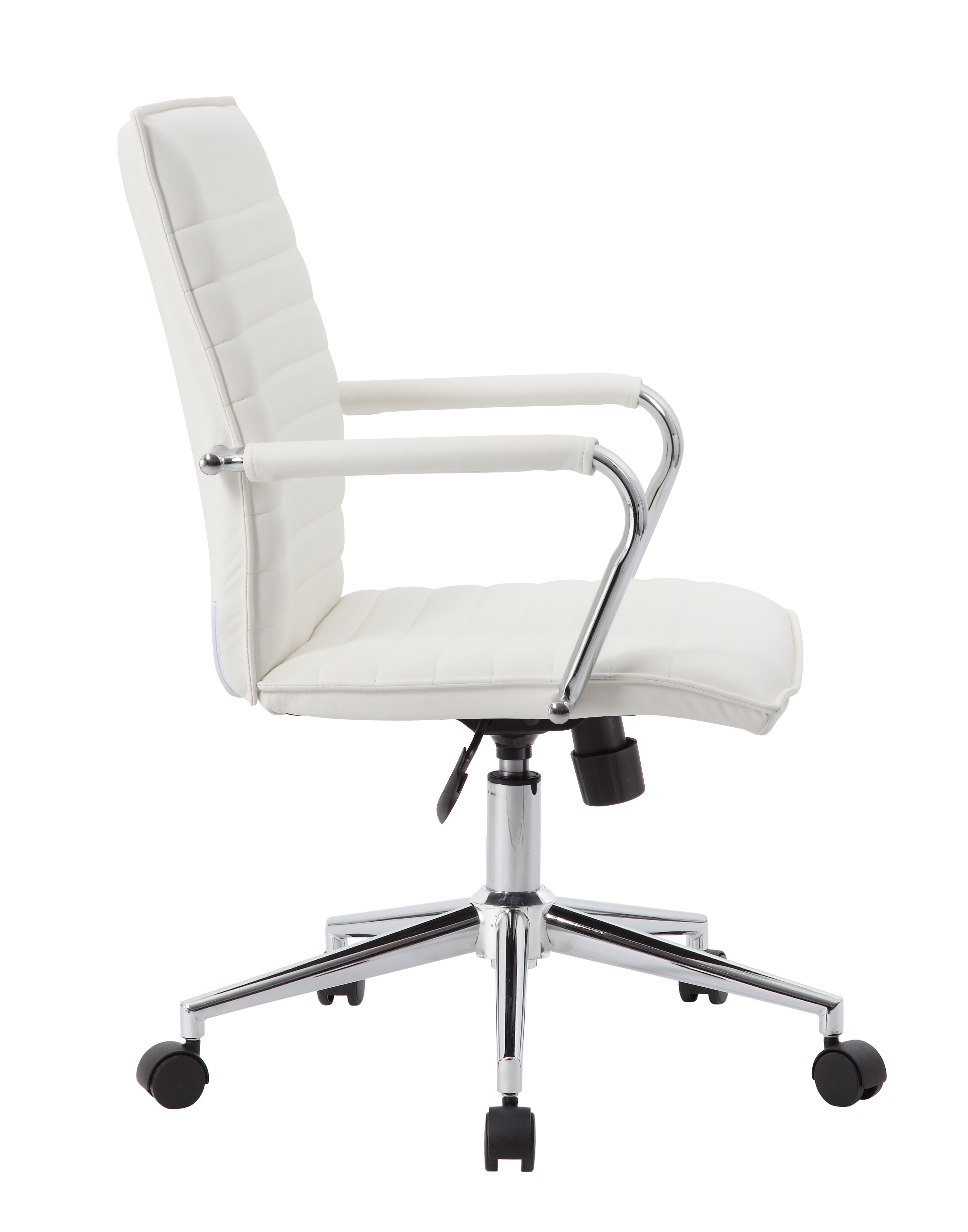 Boss Office Products Hospitality Task Chair with Arms and Casters, White - Image 8
