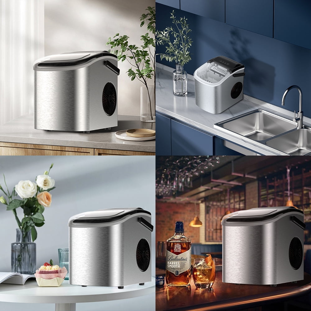 Portable Countertop Ice Maker, Self-Cleaning Ice Maker Machine with Ice Scoop & Basket for Home, Party, Camping, 26Lbs/24H - Image 2