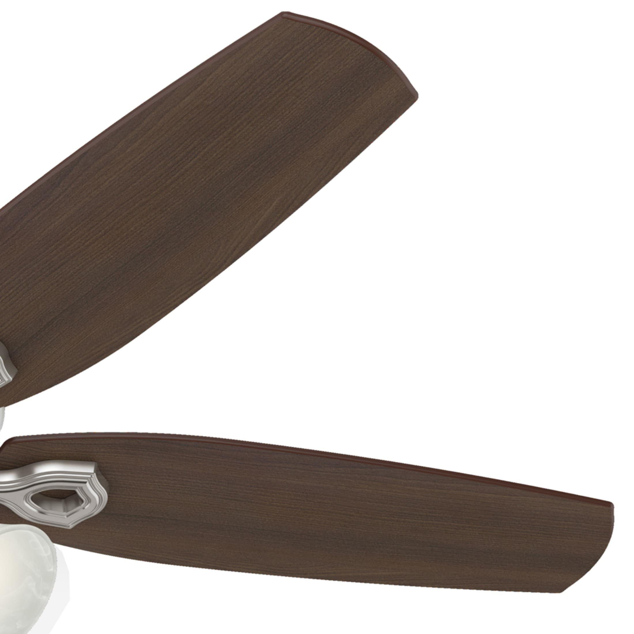 Hunter - Builder Indoor Ceiling Fan With Light, 52-inch, Brushed Nickel, Traditional-style, 3-speed WhisperWind Motor, 53237, for Living Rooms, Bedrooms - Image 3
