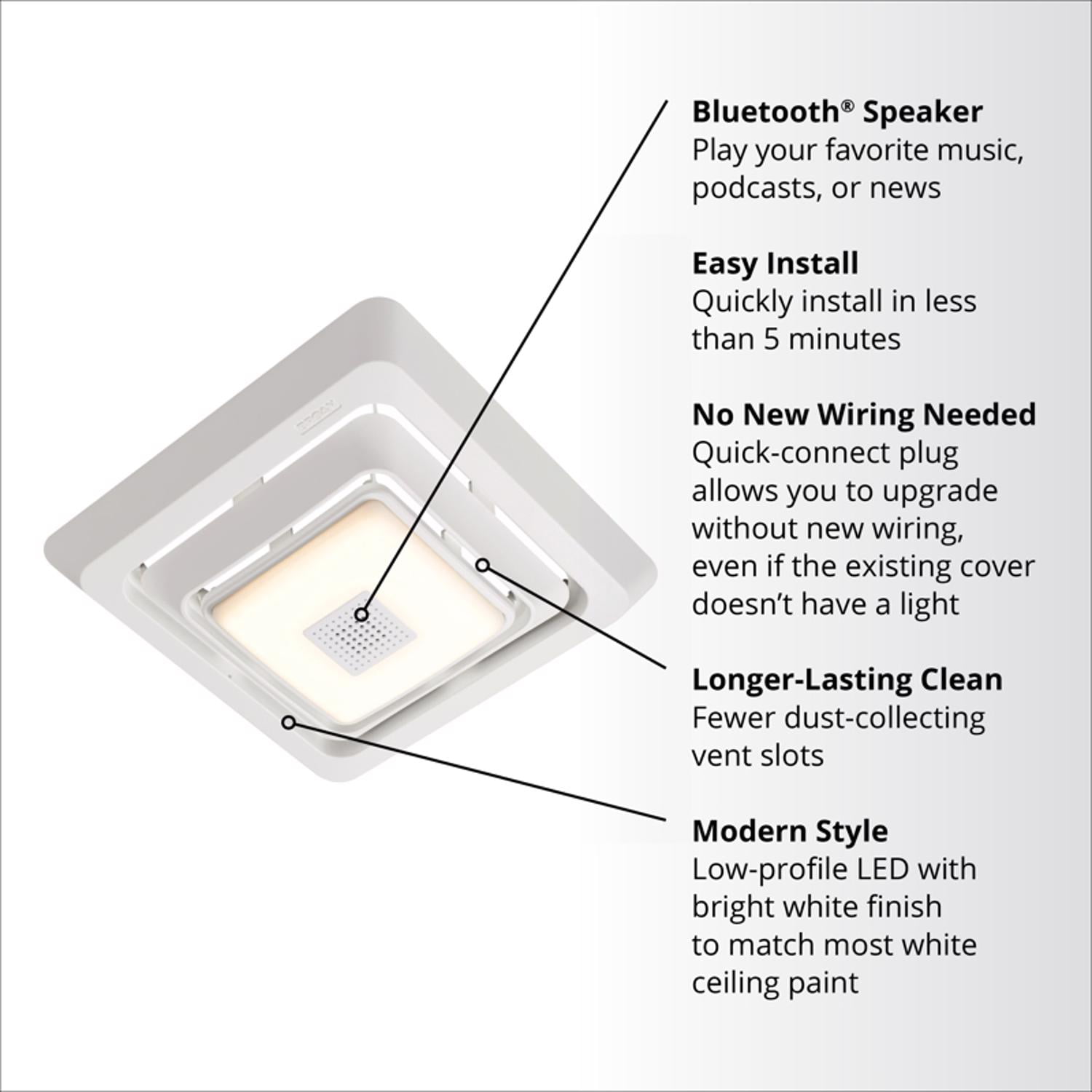 Broan-NuTone Sensonic Bathroom Exhaust Fan Grille - Image 5