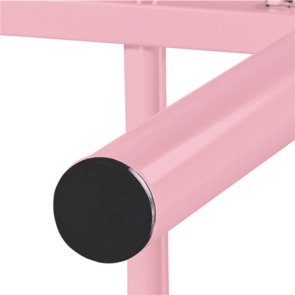 Renwick Justin Metal Platform Bed with Spindle Headboard and Footboard, Twin, Pink, Adult - Image 2