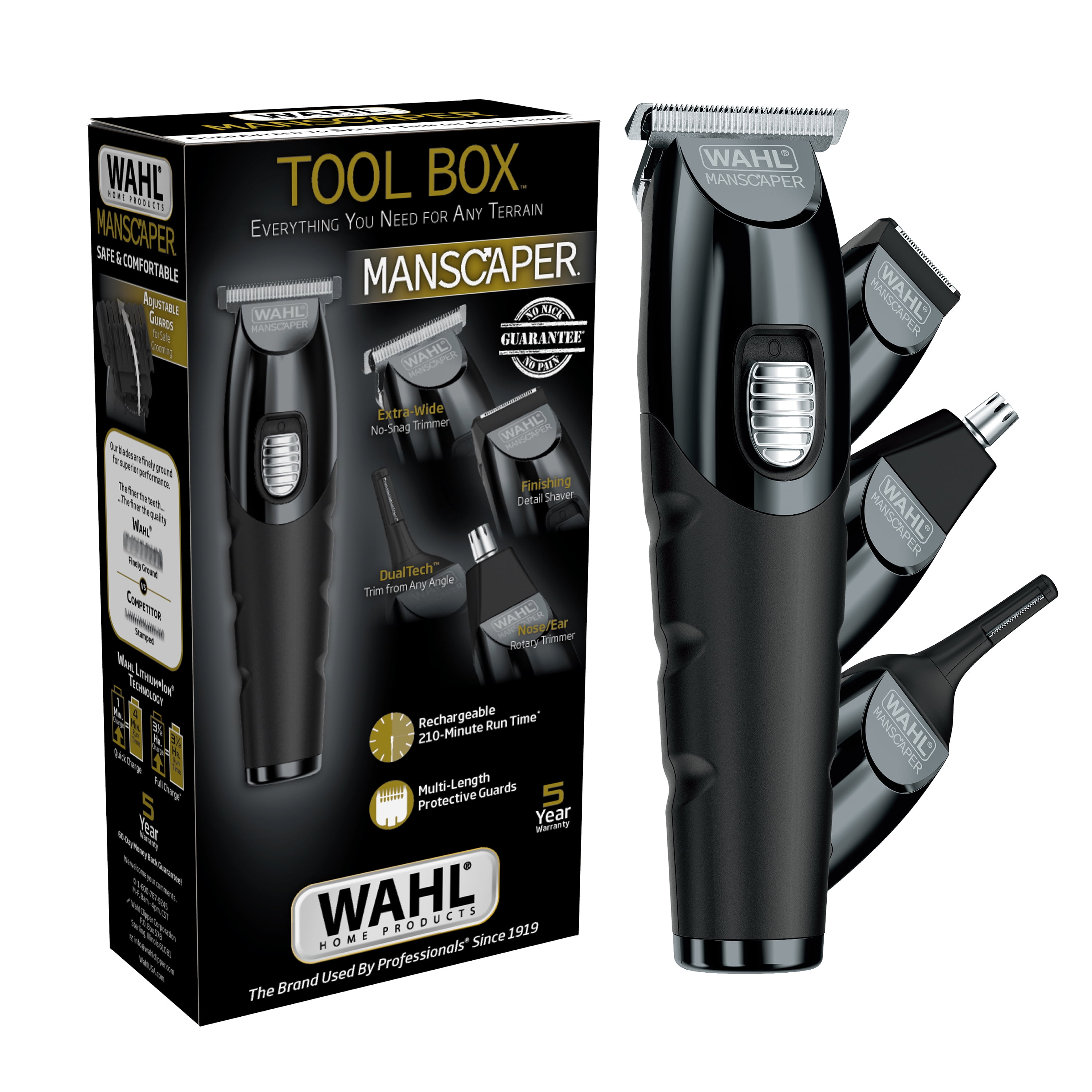 Wahl Manscaper Tool Box Rechargeable Trimmer for Trimming, Shaving, & Detailing for Men - 3024523