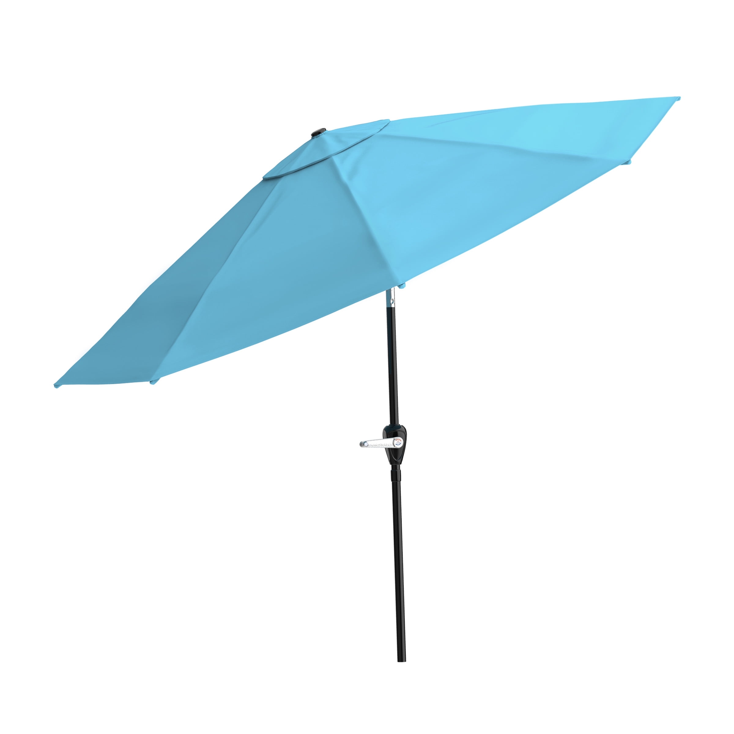 Pure Garden 10FT Patio Umbrella with Auto Tilt and Vented Canopy (Blue)
