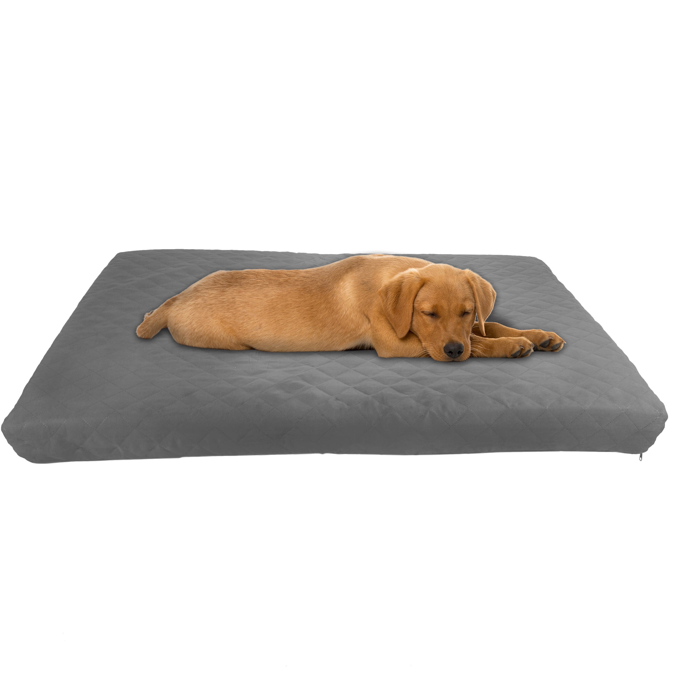 PETMAKER 36in Water-Resistant Dog Bed with Removable Washable Cover (Gray)