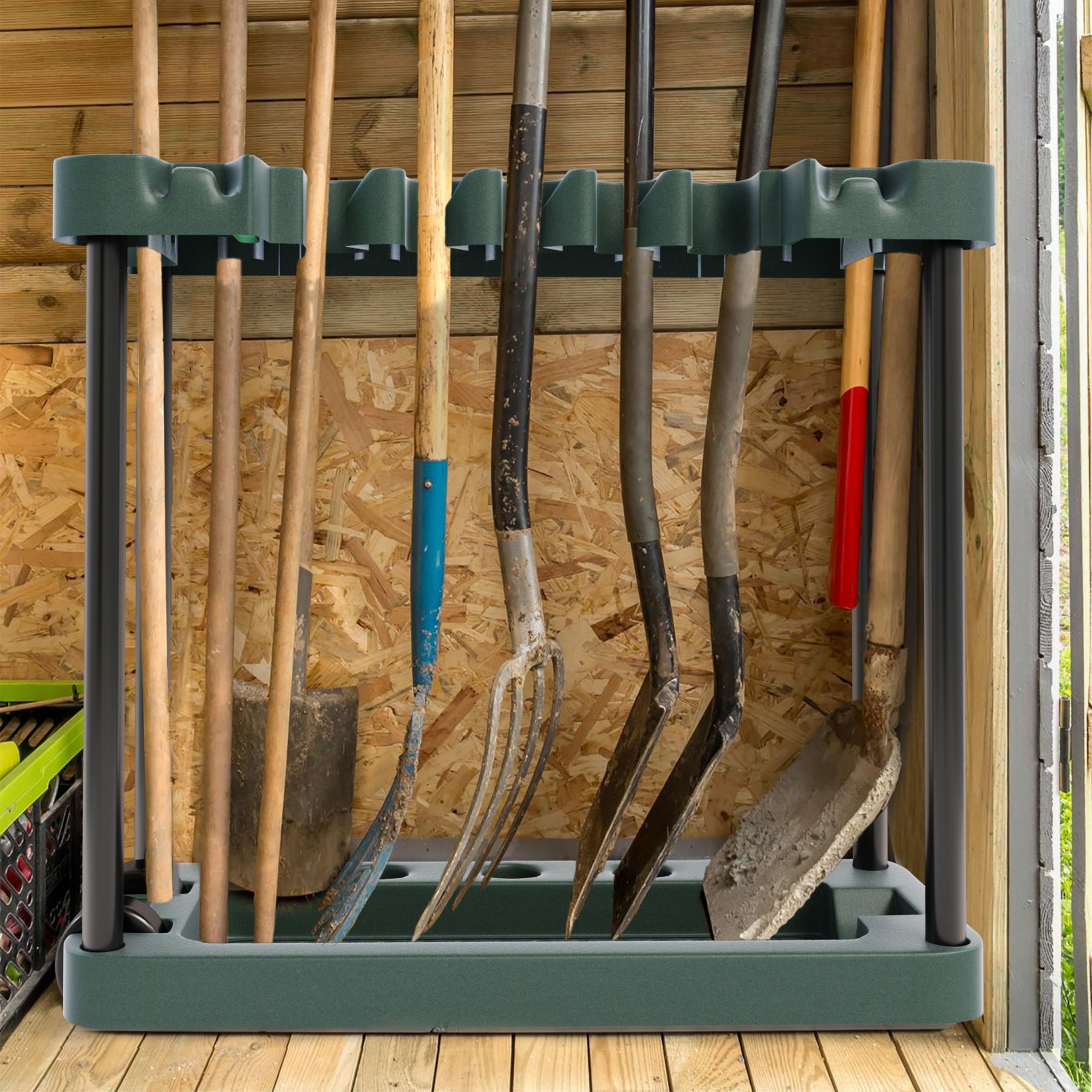 Stalwart Garden Tool Organizer â€“ Rolling Utility Cart â€“ Holds 40 Yard Tools