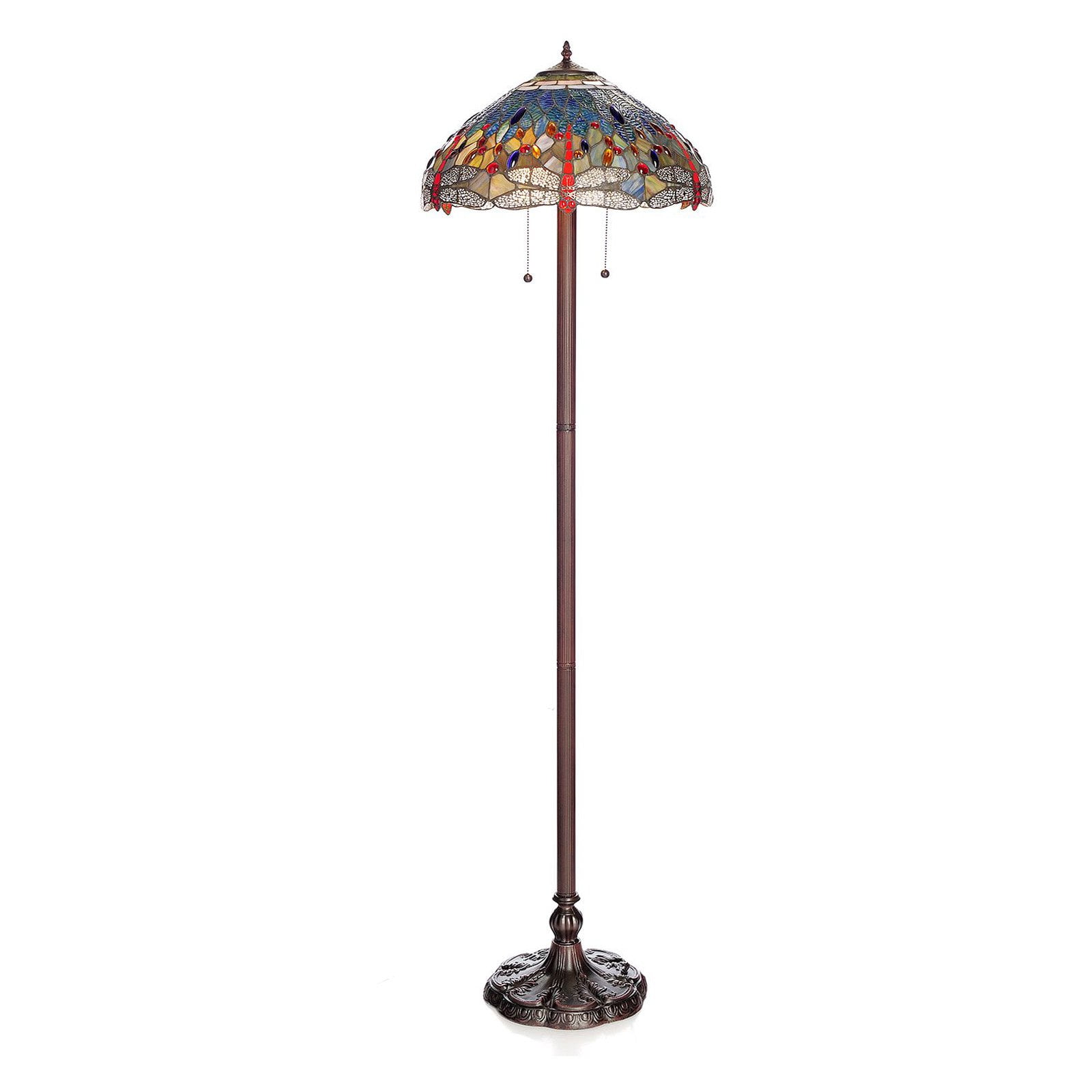 Warehouse of Tiffany Tiffany Style Dragonfly Floor Lamp