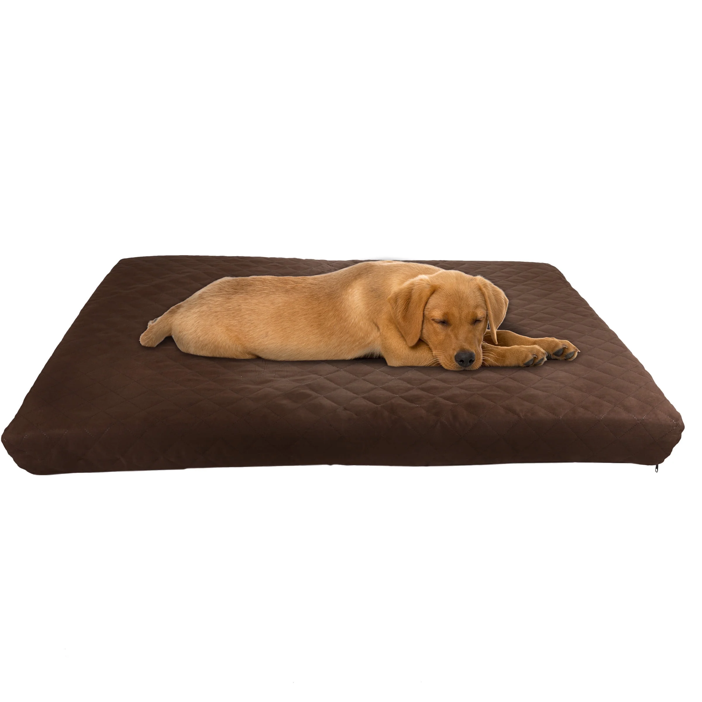 PETMAKER 36in Water-Resistant Dog Bed with Removable Washable Cover (Brown)