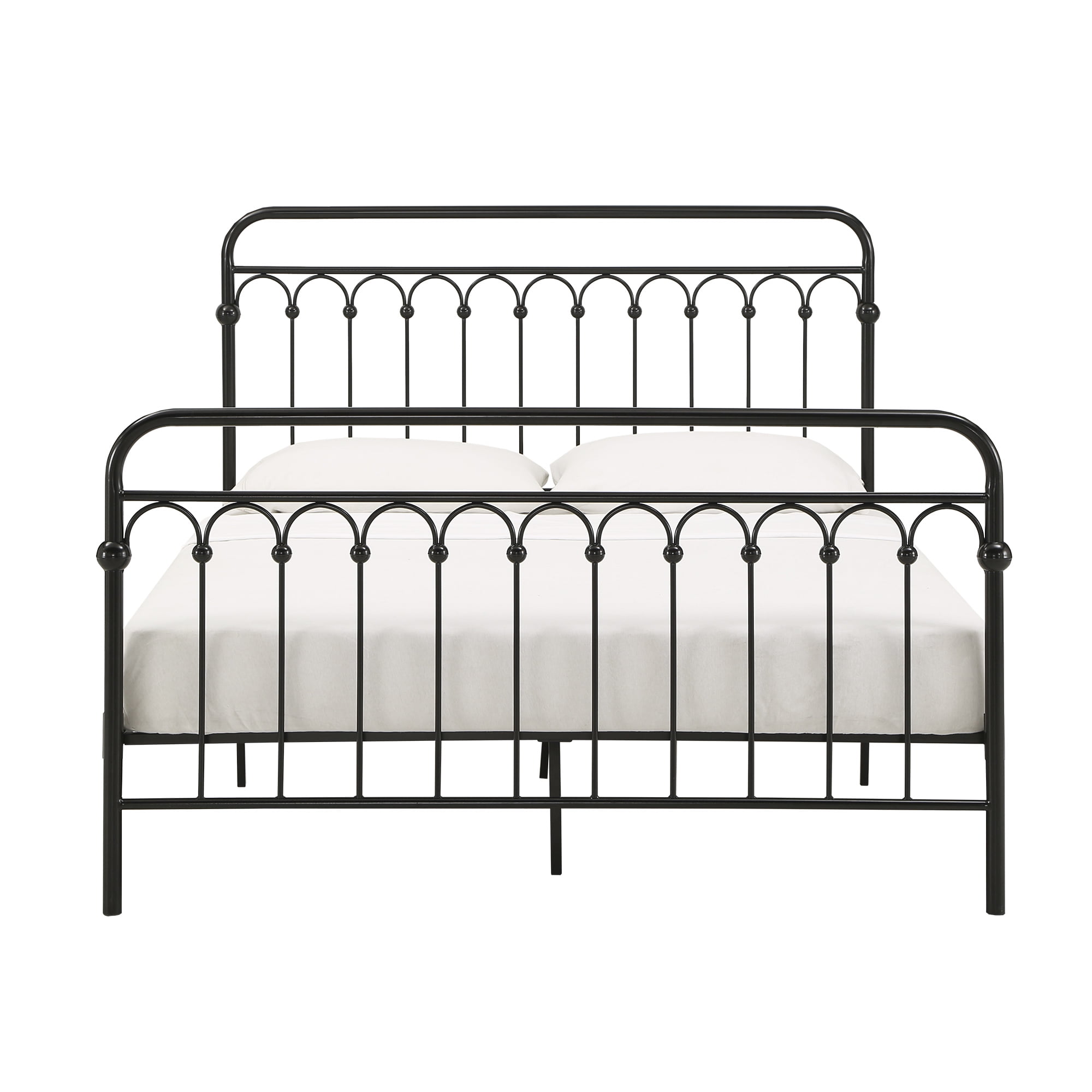 Weston Queen Home Gabrielle Metal Arches Platform Bed, Black