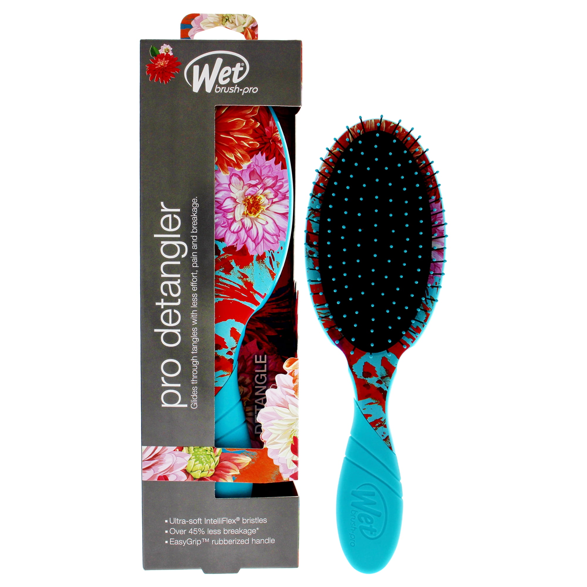 Wet Brush Pro Detangler Hyper Floral Brush - Teal, 1 Pc Hair Brush