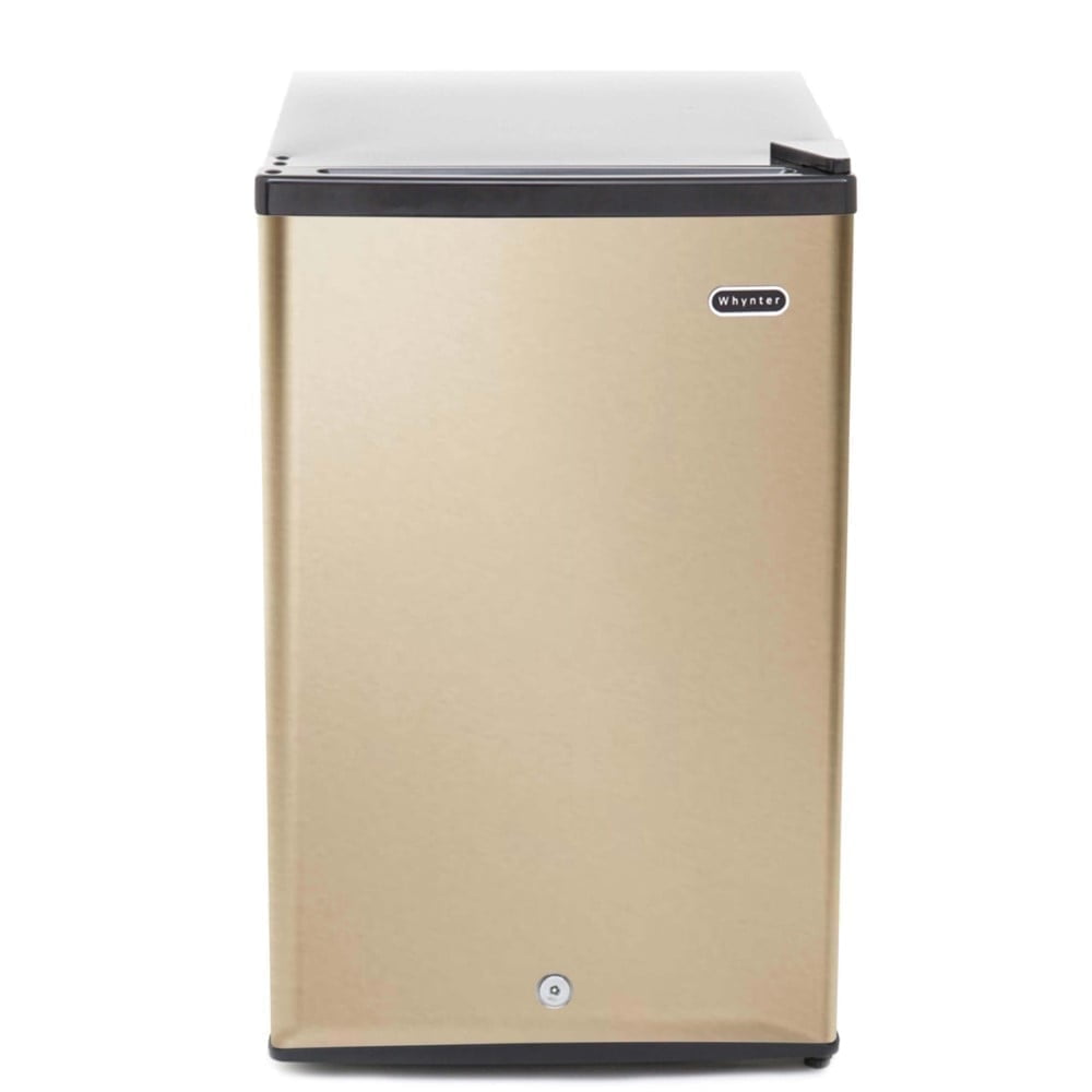 Whynter 2.1 cu ft Upright Freezer with Lock in Rose Gold, Energy Star Rated