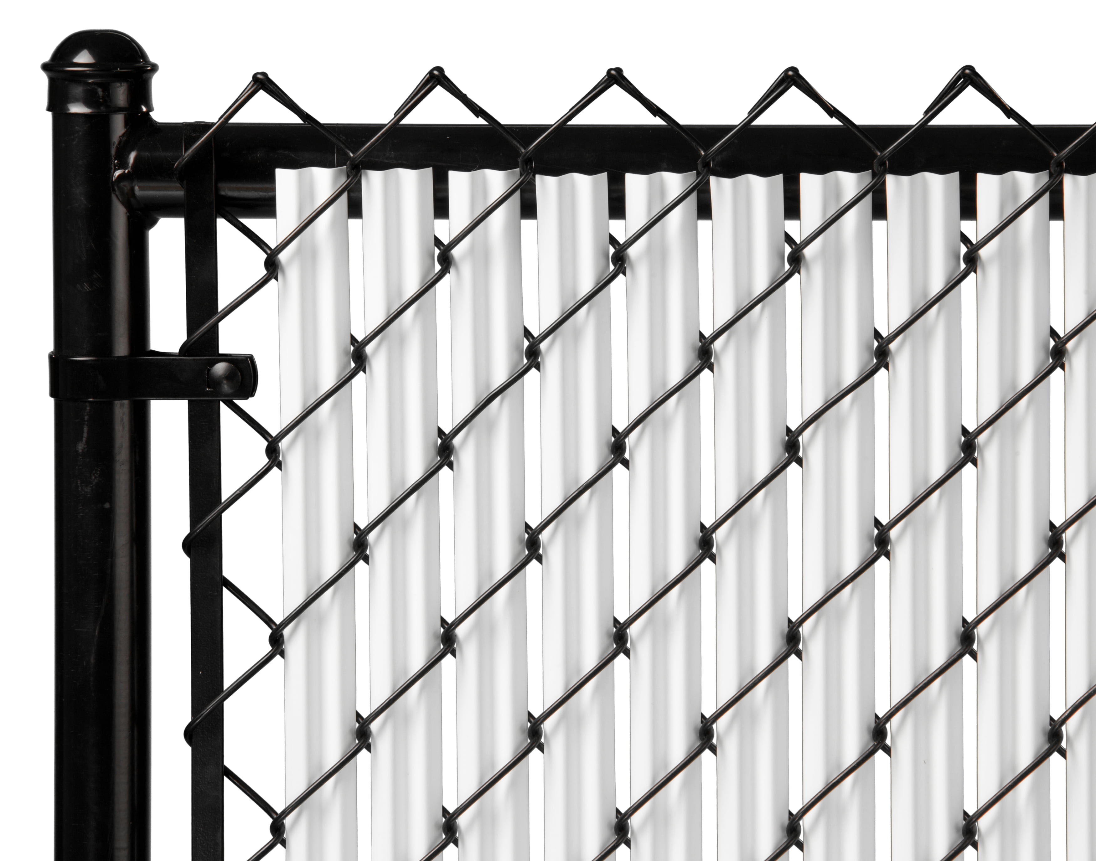 White 6ft Ridged Slat for Chain Link Fence
