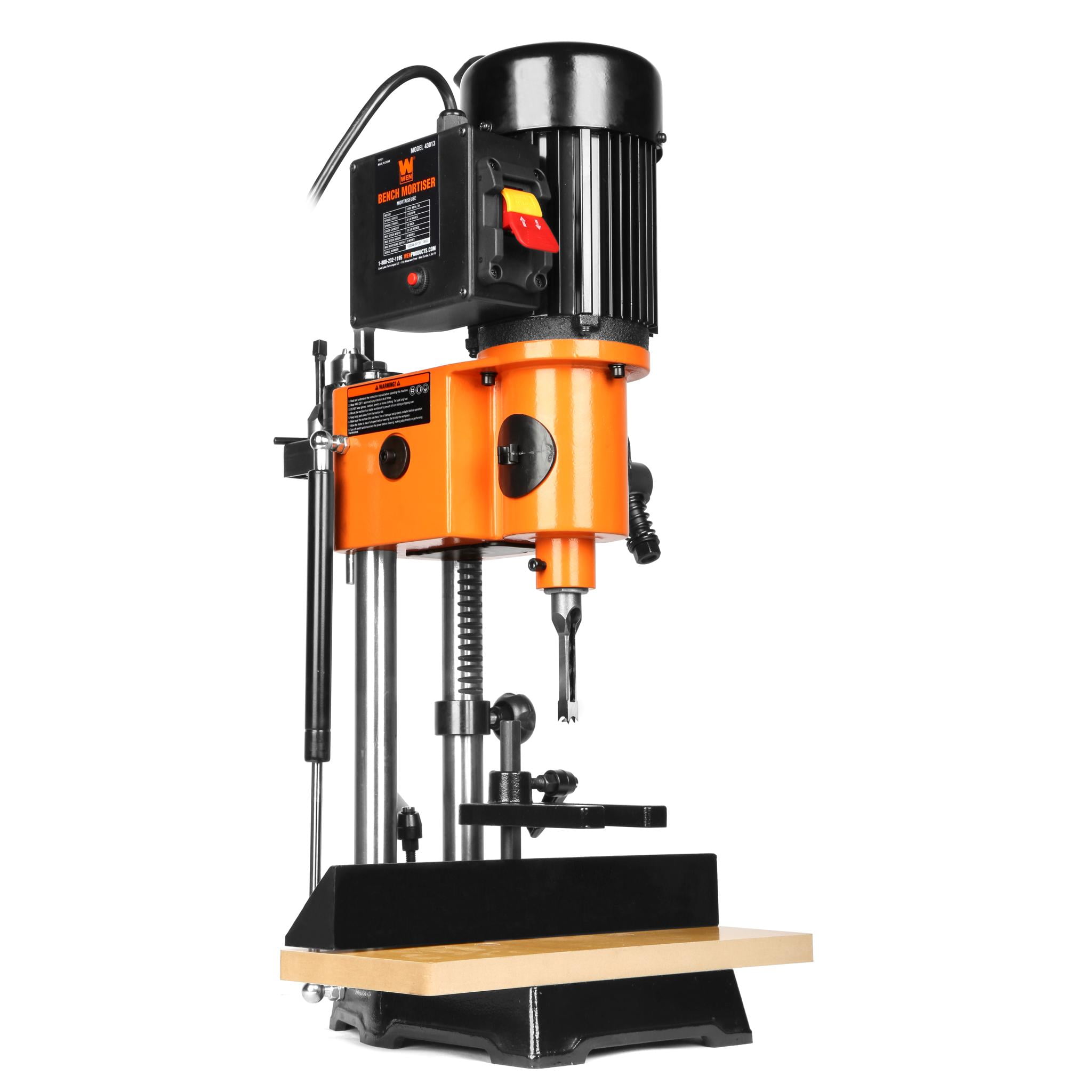 WEN 5 Amp Cast Iron Bench Mortieser with Chisel Drill Bit Set