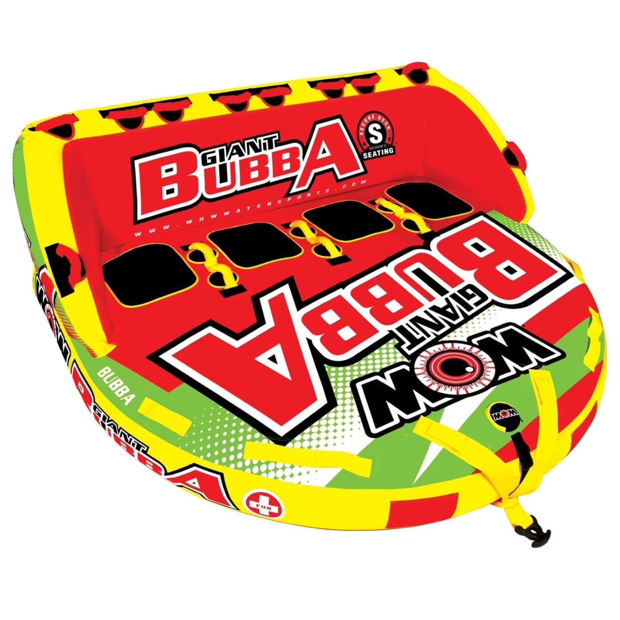 WOW Sports Giant Bubba Hi Vis Waterskiing Towable, 1 Pack